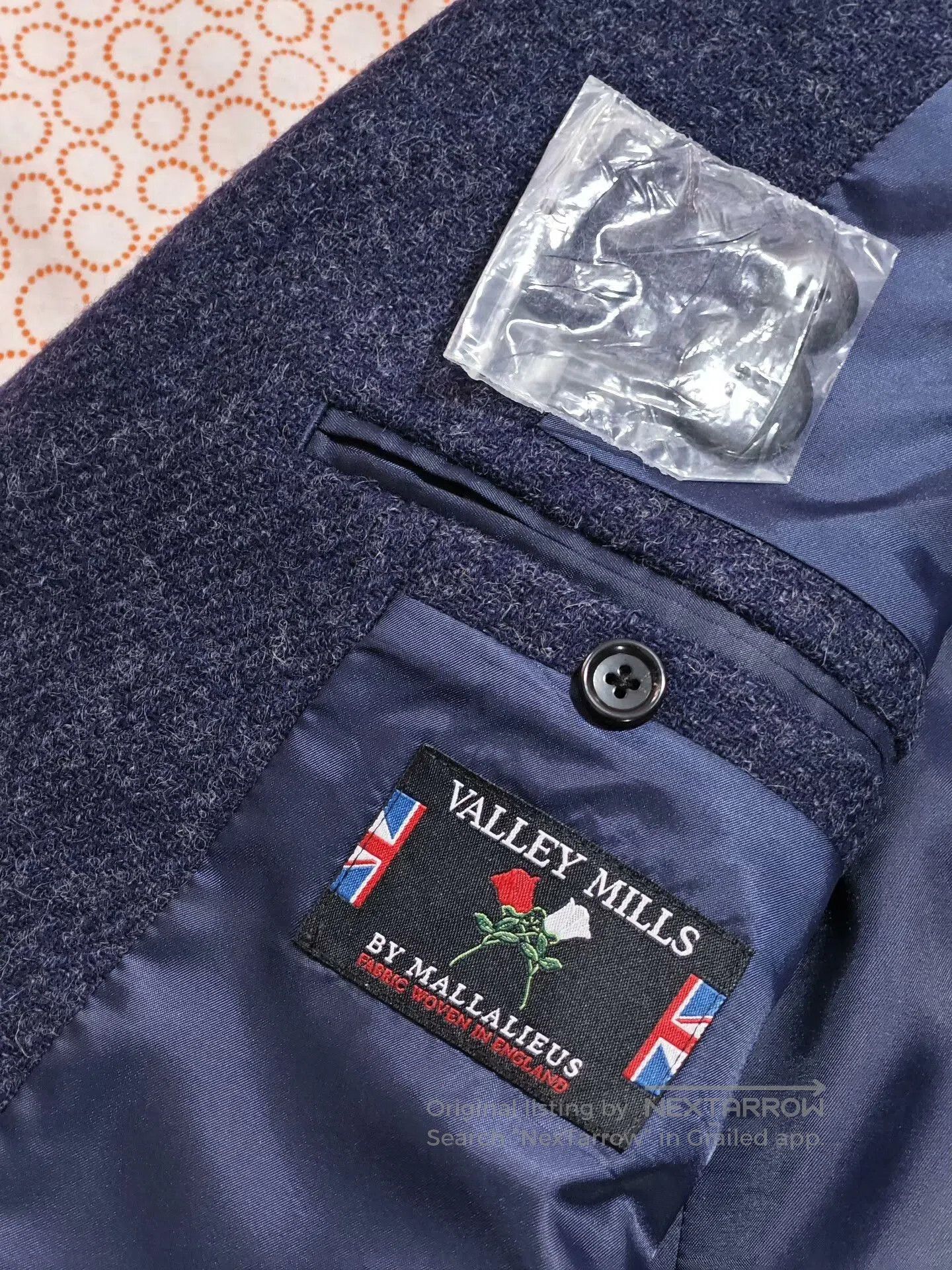 Japanese Brand Mallalieus Blue Wool Casual Coat. Size US M / EU 48-50 / 2 - 8 Thumbnail