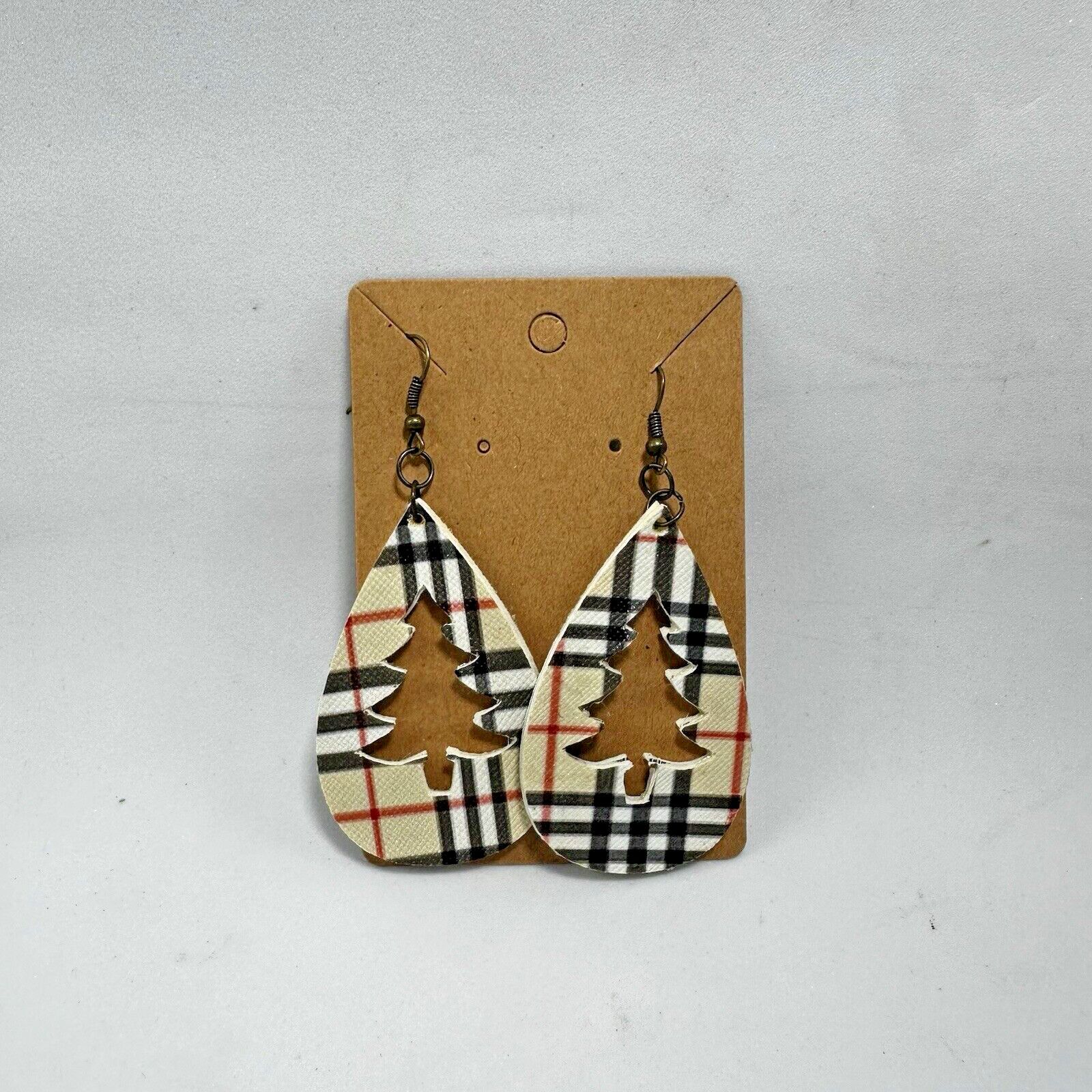 Other Christmas Tree Teardrop Earrings Hoop Dangling Handmade Size ONE SIZE - 6 Thumbnail