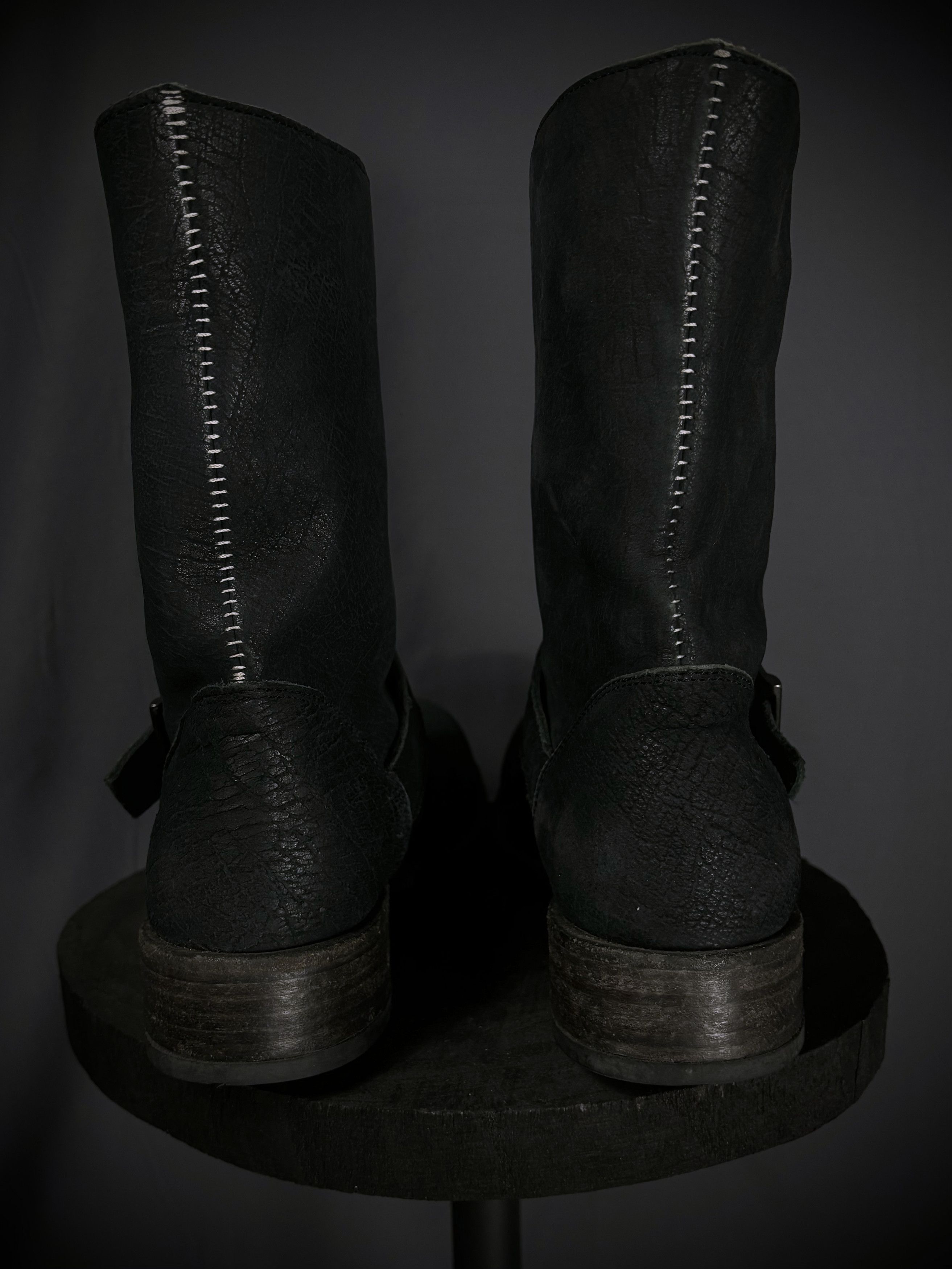 10sei0otto 10sei0otto Cracked Guidi Horse Leather Scar Engineer Boots Size US 6.5 / IT 36.5 - 5 Thumbnail
