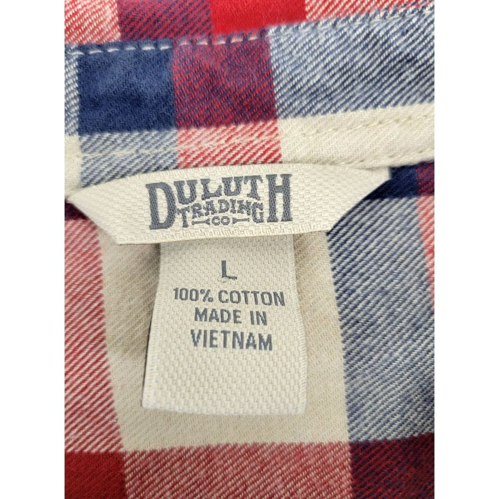 Vintage Duluth Men's L Flannel Button-Down Shirt Red Plaid Hunting Outdoors Banter Size US L / EU 52-54 / 3 - 8 Thumbnail