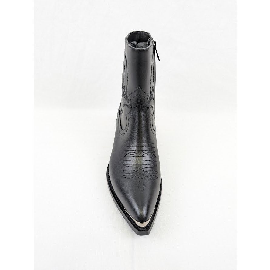 Celine o1rshd1 Shiny Calfskin Zipped Boot W/Metal Toe 50 in Black Size US 6 / EU 39 - 7 Thumbnail