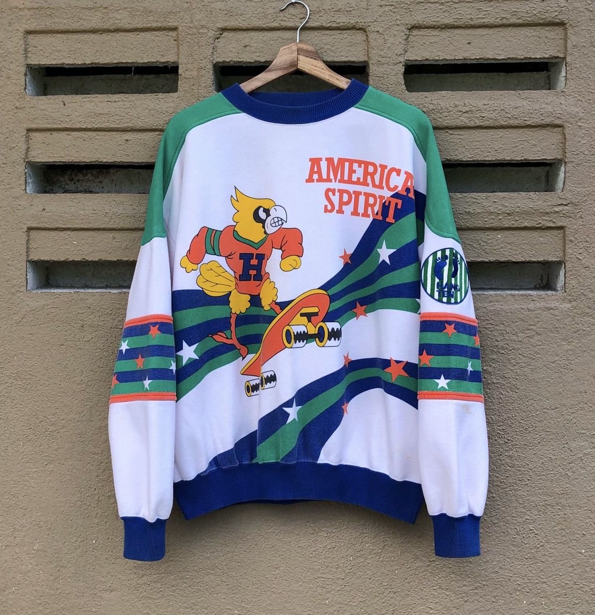 Hang Ten VTG Hang Ten Sweatshirts Print America Spirit Skate Champion Size US L / EU 52-54 / 3 - 3 Thumbnail