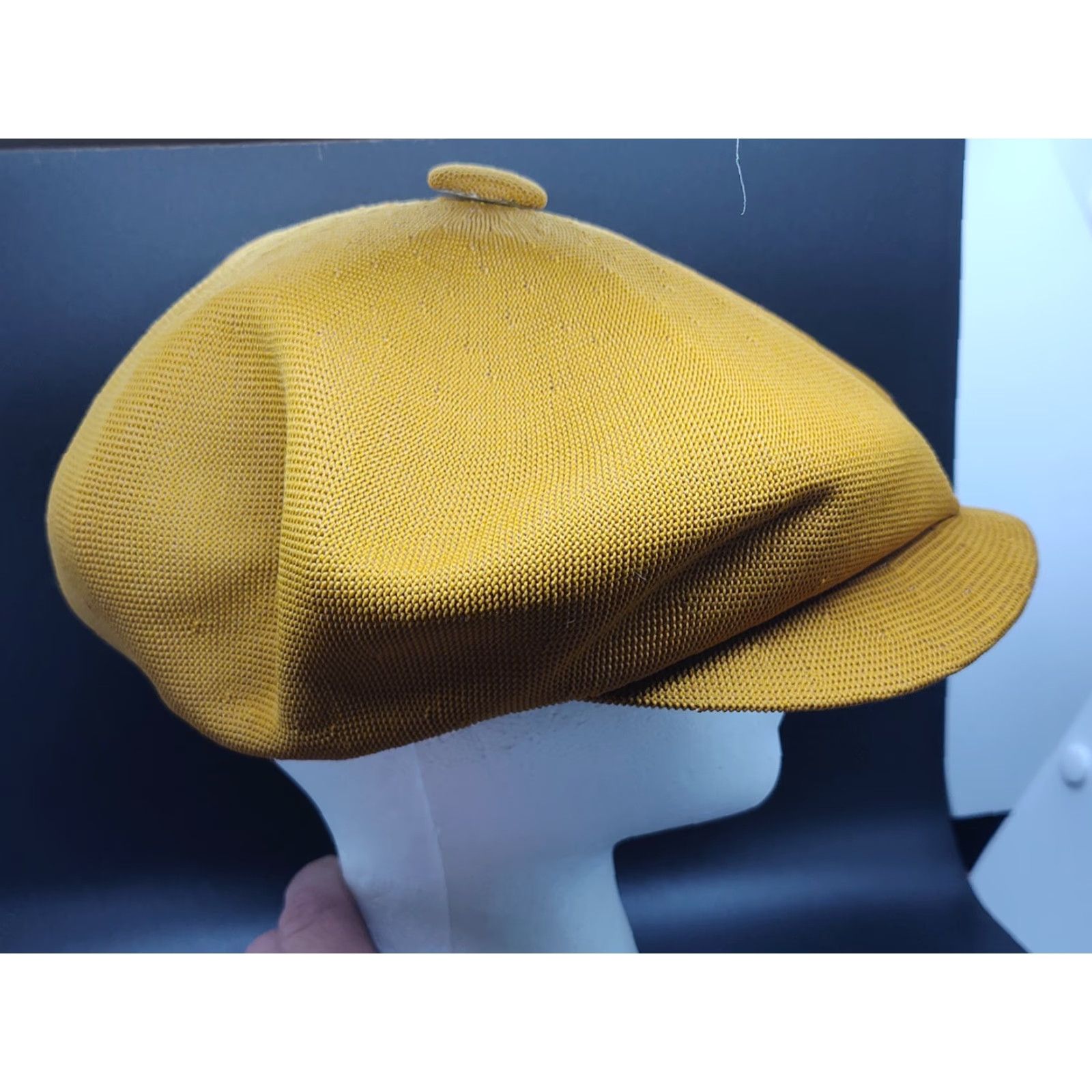 Vintage VINTAGE 1960s Newsboy Hat Yellow Size 6 7/8 Casual Retro Hippy Unbranded US Size ONE SIZE - 3 Thumbnail
