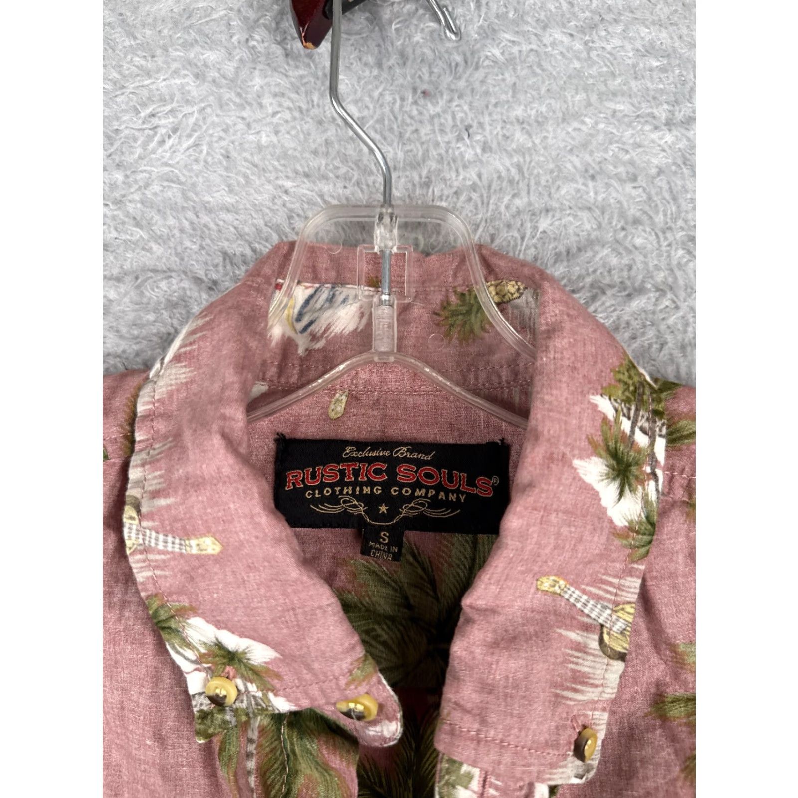Vintage Rustic Souls Shirt Men S Red Pineapple Surf Hawaiian Inside Out Size US S / EU 44-46 / 1 - 7 Thumbnail