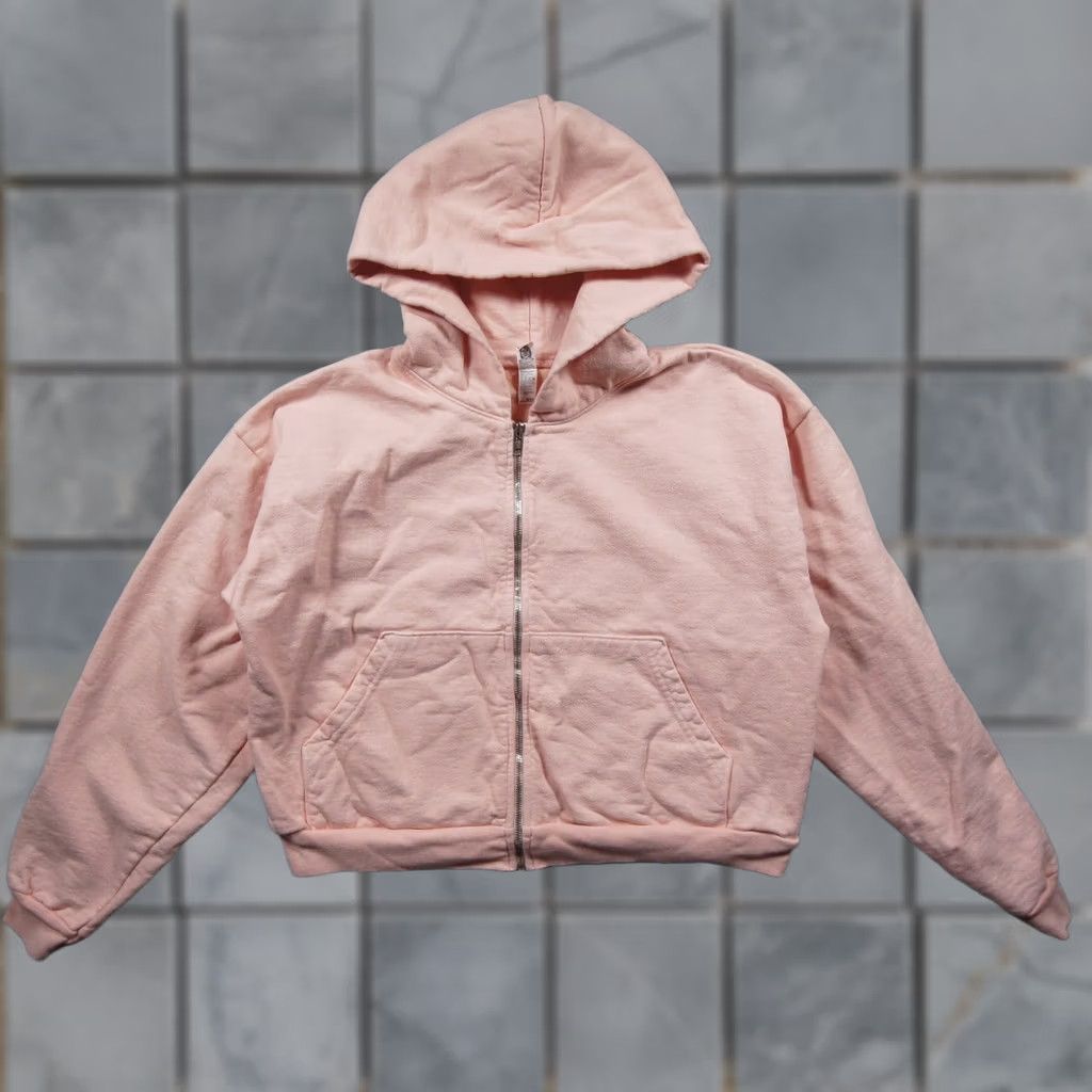 Los Angeles Apparel Los Angeles Apparel Hoodie Women Small / Medium Pink Cropped Full Zip Sweatshirt Size S / US 4 / IT 40 - 1 Thumbnail