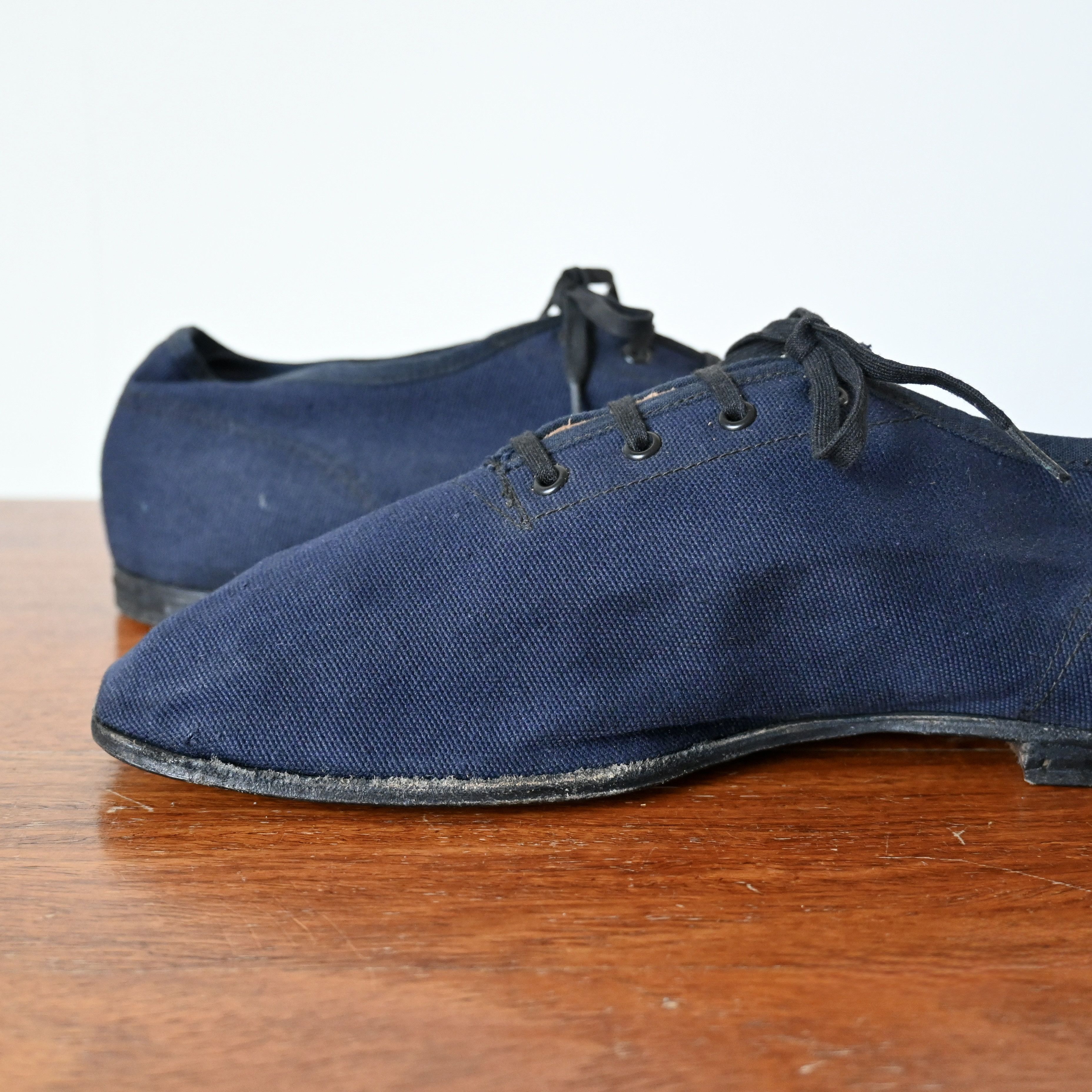 Vintage RARE, 1920s-30s Swedish Military canvas "gym trainer", 42 Size US 8.5 / EU 41-42 - 5 Thumbnail