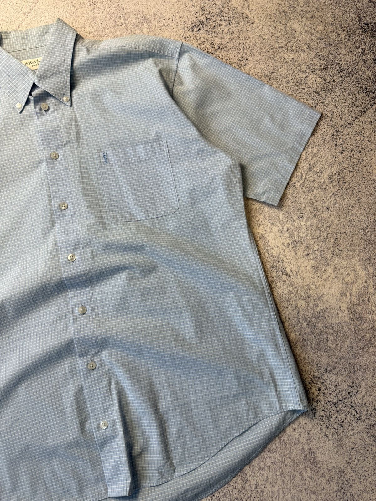 Vintage Mens Vintage Yves Saint Laurent Shirts Button up Luxury YSL Size US L / EU 52-54 / 3 - 10 Thumbnail