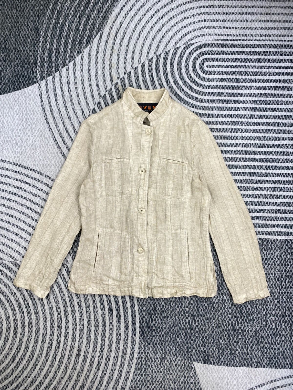 Krizia Uomo Vintage EVEX By Krizia Beige Linen Jacket Size M / US 6-8 / IT 42-44 - 1 Thumbnail