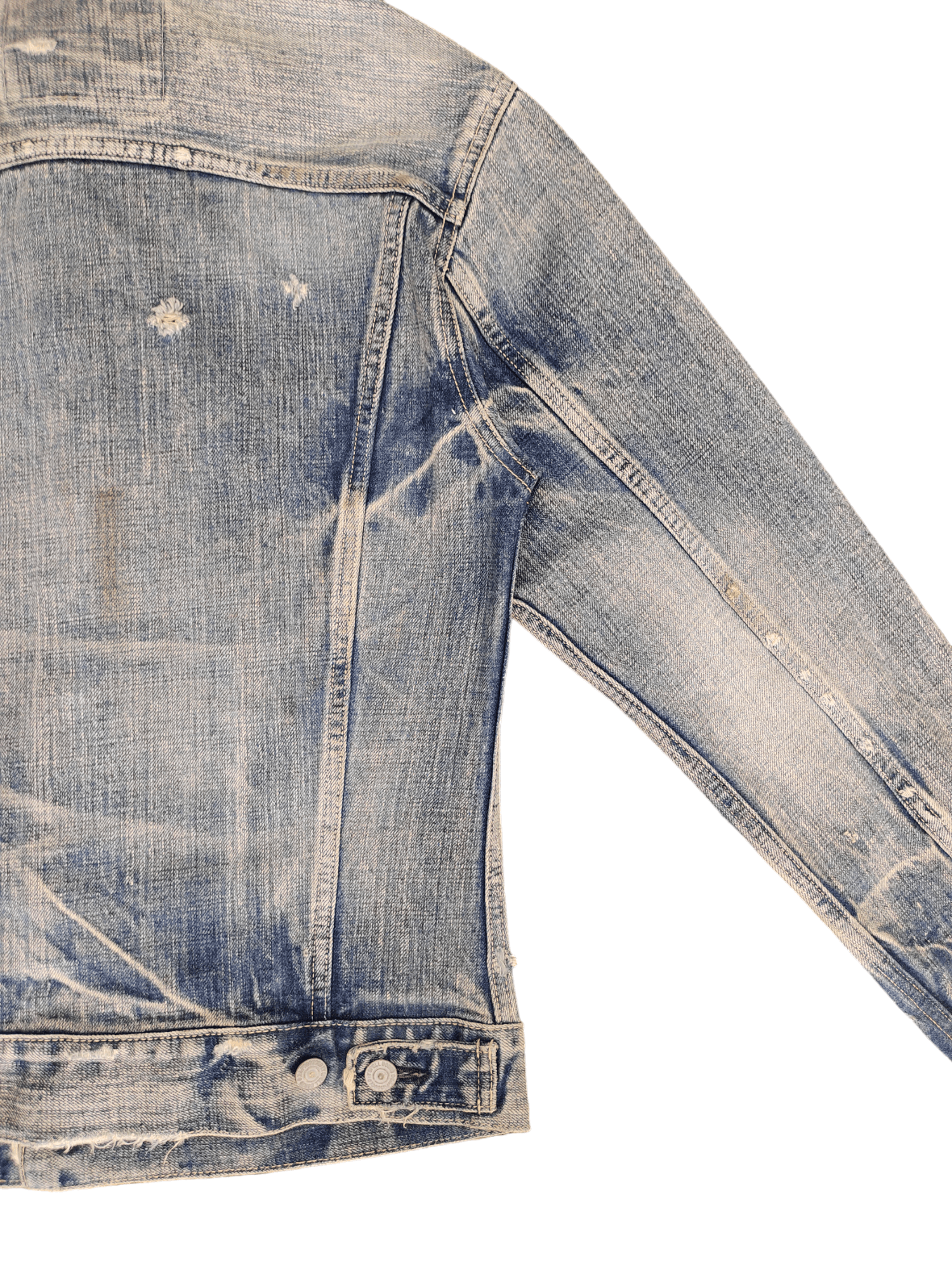 Number (N)ine × Undercover 1990s Spellbound Clawmark Distress Faded Denim Jacket Size US S / EU 44-46 / 1 - 12 Thumbnail