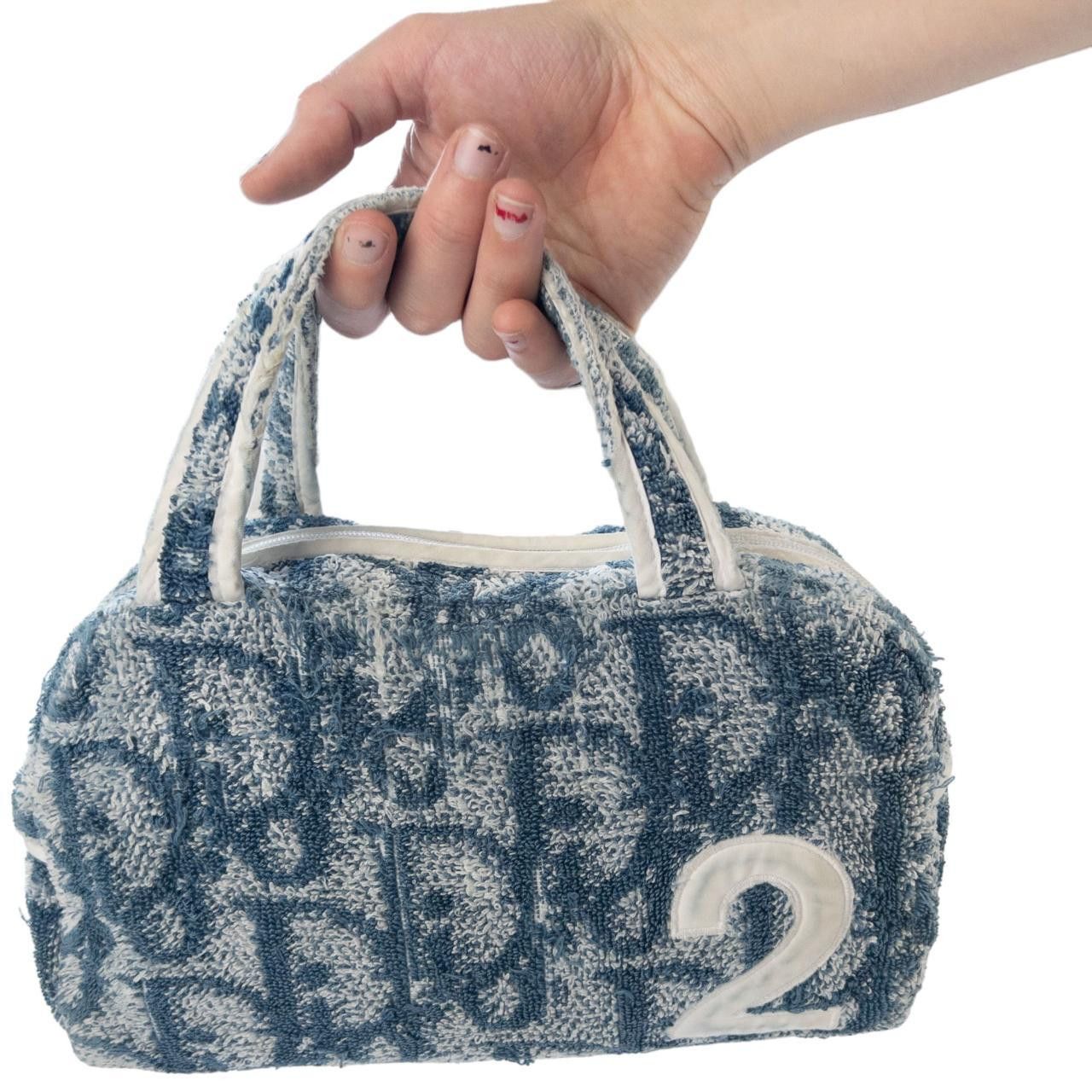Dior Vintage Dior Monogram Terry Cloth Hand Bag Size ONE SIZE - 5 Thumbnail