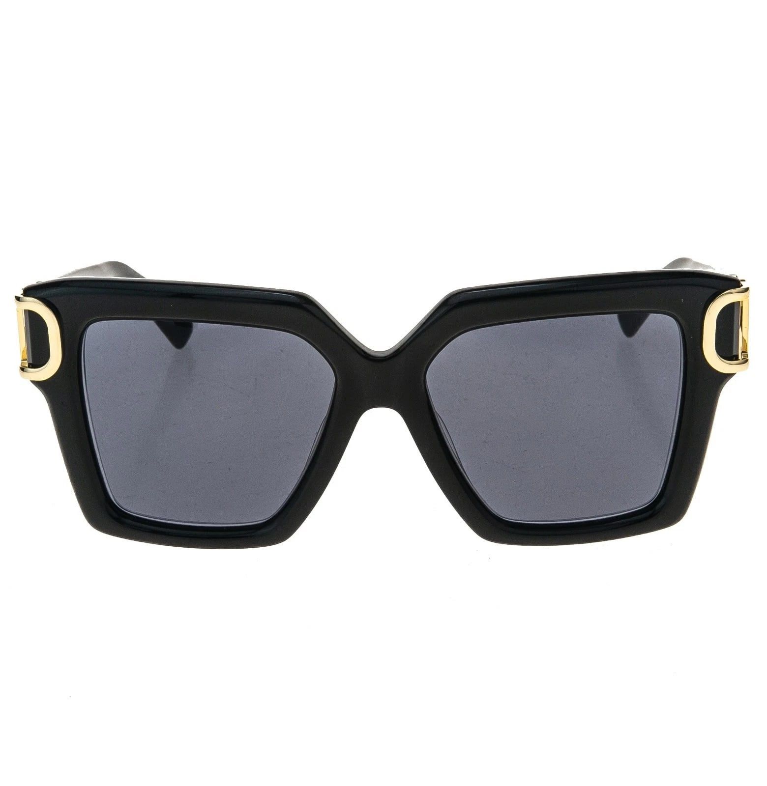 Valentino VALENTINO V-UNO VLS107 Black VLS 107E Gold Logo Sunglasses Size ONE SIZE - 2 Thumbnail