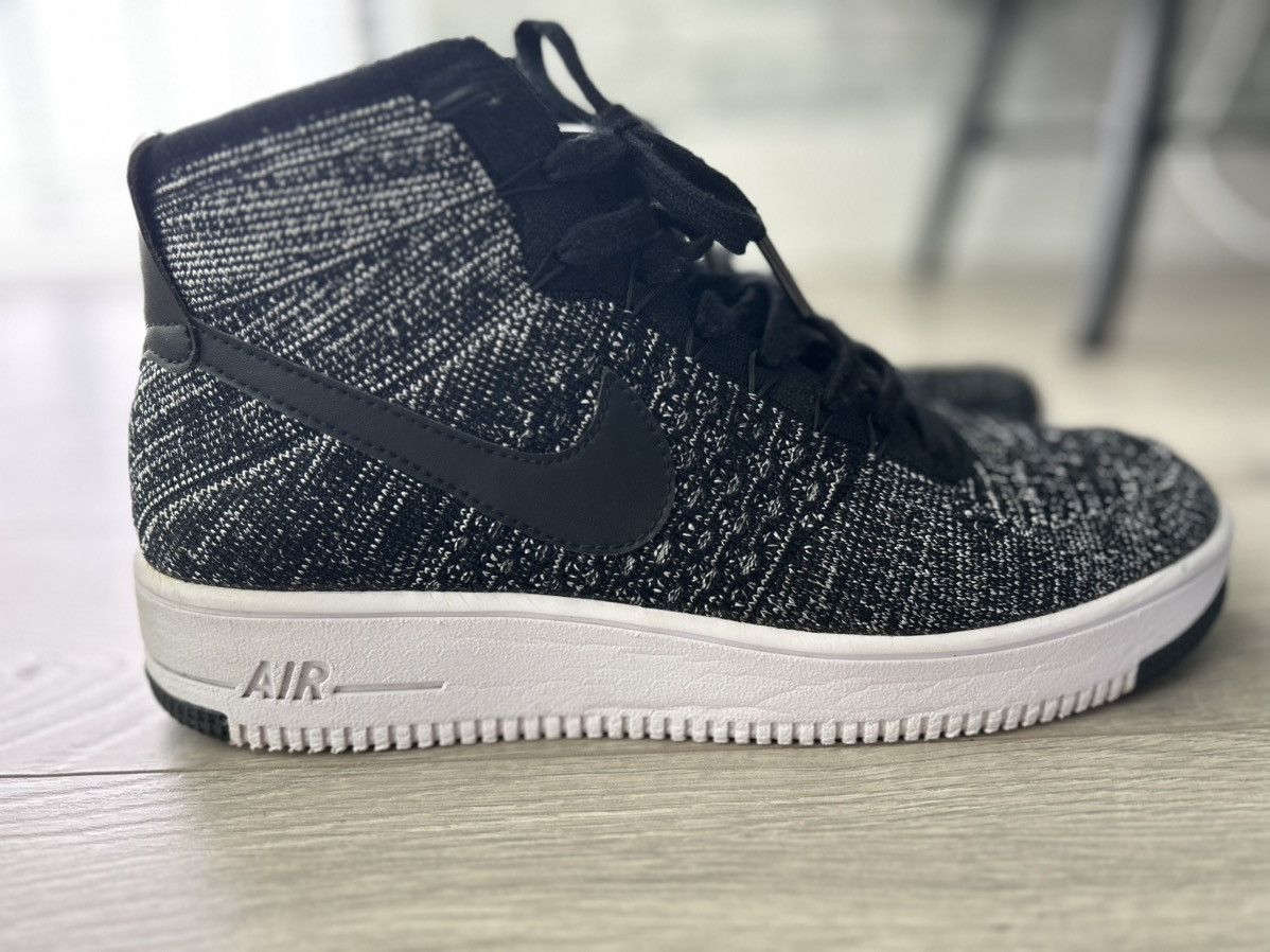 Nike Air Force 1 Ultra Flyknit Mid ‘Oreo’ 2016 Size US 9 / EU 42 - 3 Thumbnail