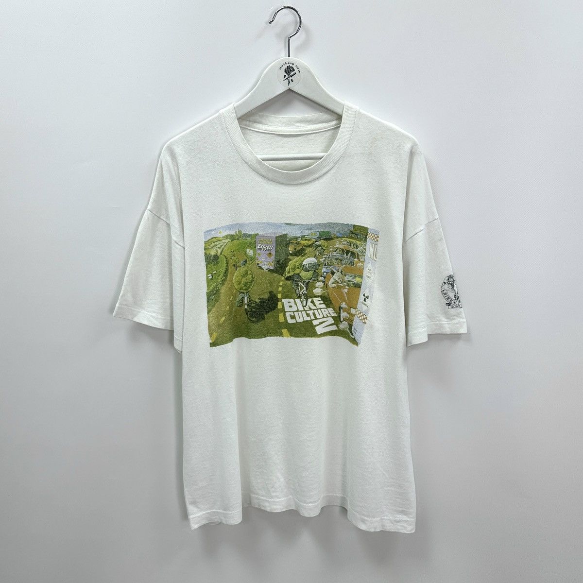 Vintage Vintage 90s Bicycle Bike culture 2 single stitch tee y2k Size US L / EU 52-54 / 3 - 1 Thumbnail
