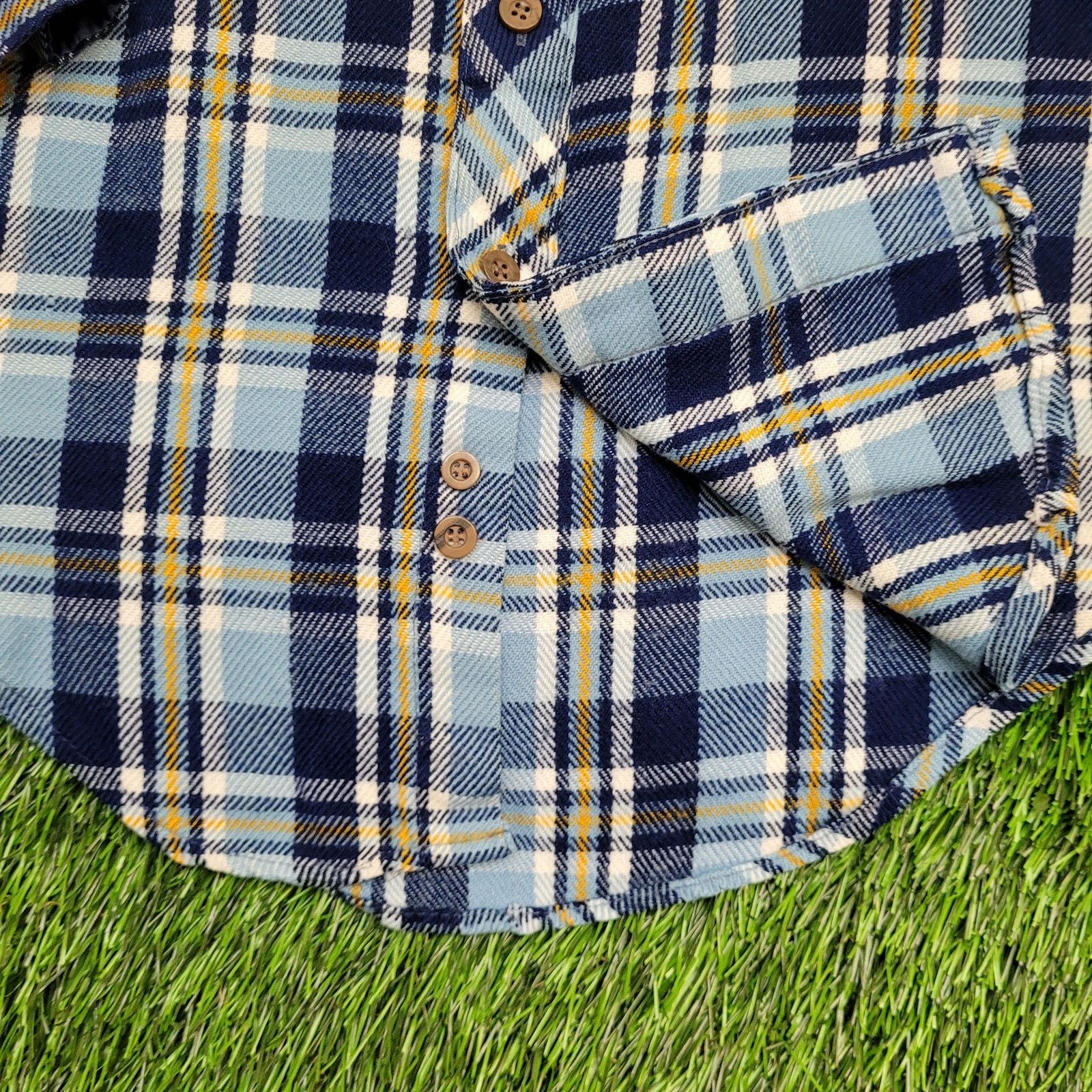 Other VTG Craig-Andrew Flannel Shirt XL Western Plaid Blue Yellow Size US XL / EU 56 / 4 - 4 Thumbnail