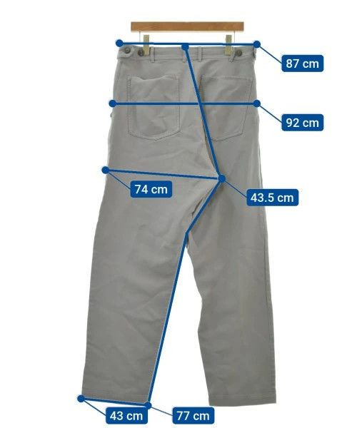 Comme des Garcons Homme Plus Cropped Pant Polyester Plain Zip Ply Full Length Light Grey Size US 34 / EU 50 - 3 Thumbnail