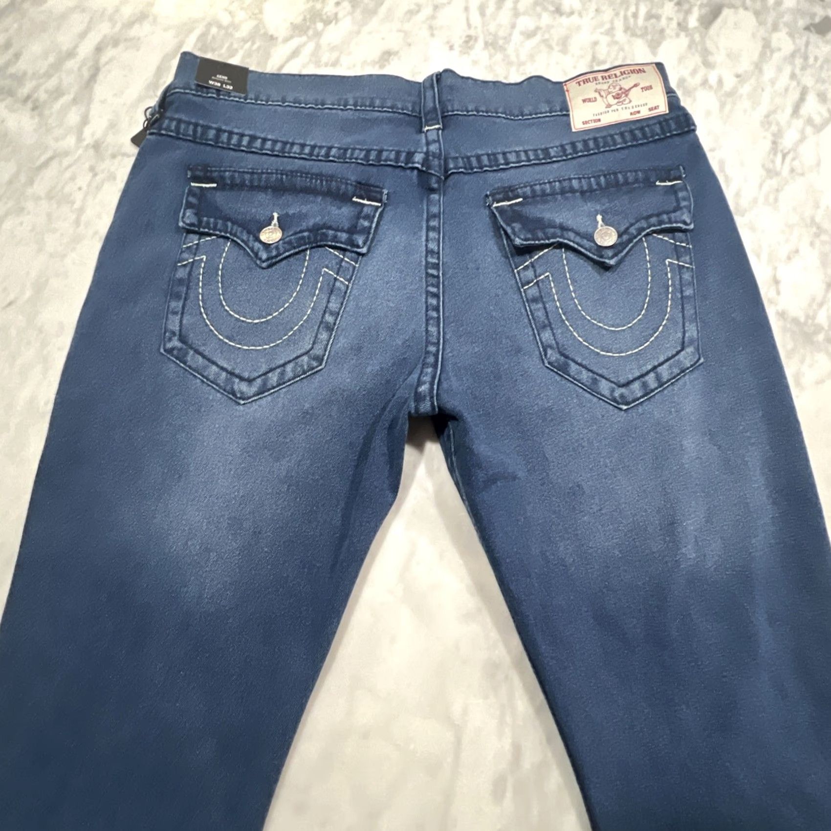 True Religion True Religion Geno Big T Flap Slim Jeans Men 38 Medium Rustic Barn Wash NWT Size US 38 / EU 54 - 5 Thumbnail