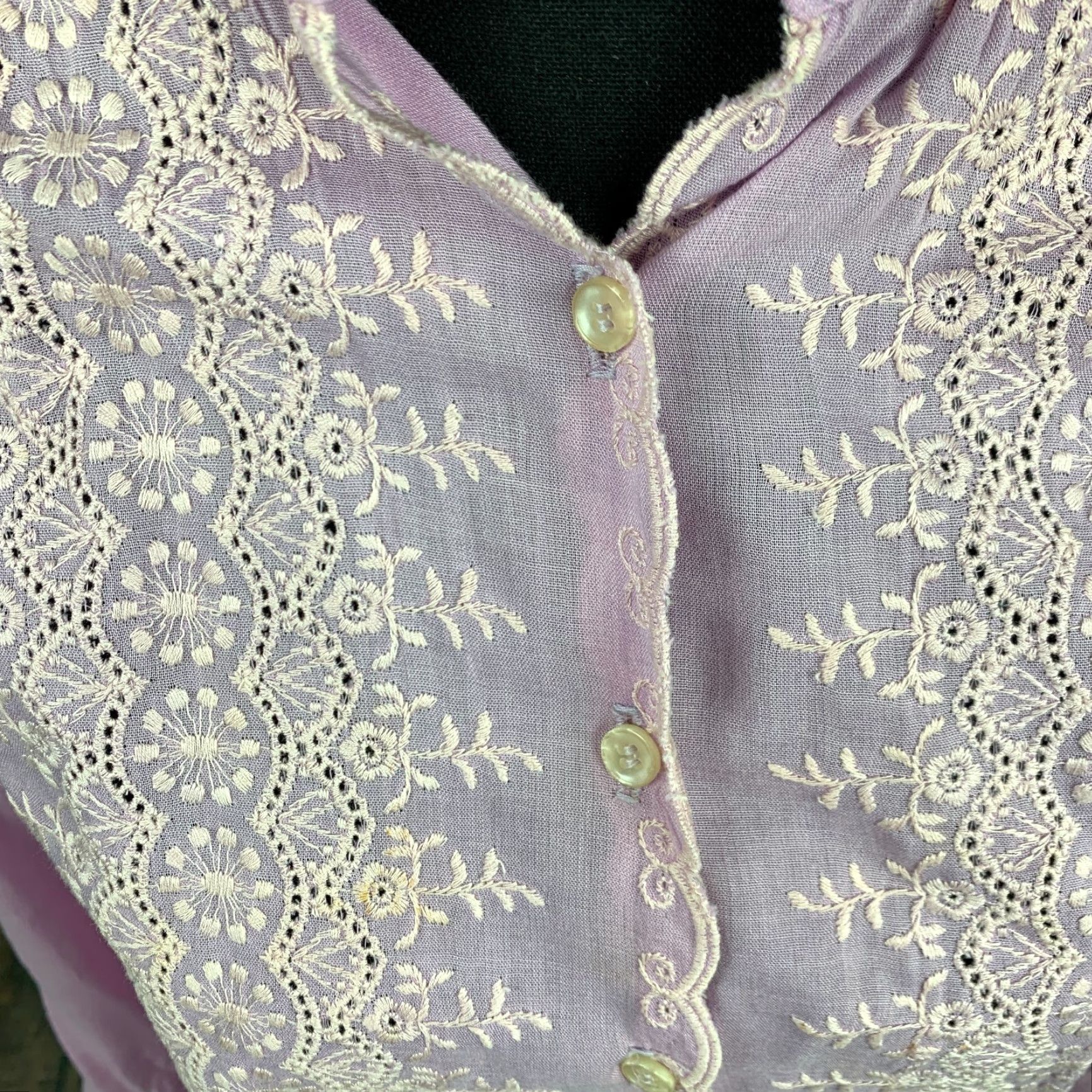 Vintage VINTAGE Laura Mae Embroidered Boho Peasant Long Sleeve Shirt Womens 12 Purple 70s Shirt Women’s Boho 1970s Size XL / US 12-14 / IT 48-50 - 4 Thumbnail