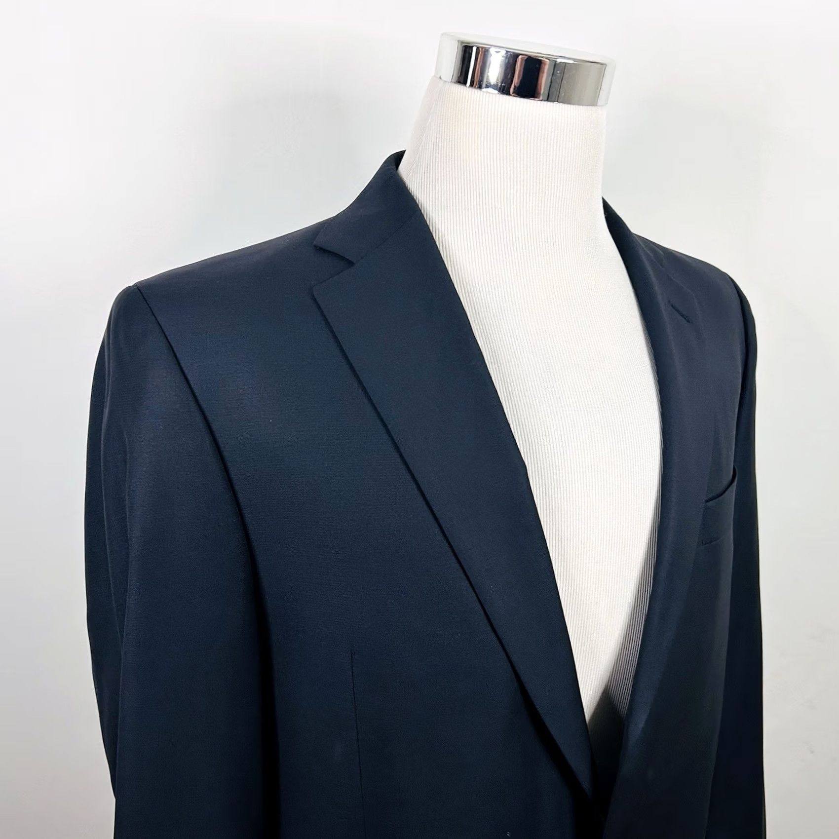 Jack Victor Jack Victor Sport Coat 42L Navy Two-Button Double-Vented Wool 2 Piece Men Long Notch Lined Regular Jacket Size US XS / EU 42 / 0 - 2 Thumbnail