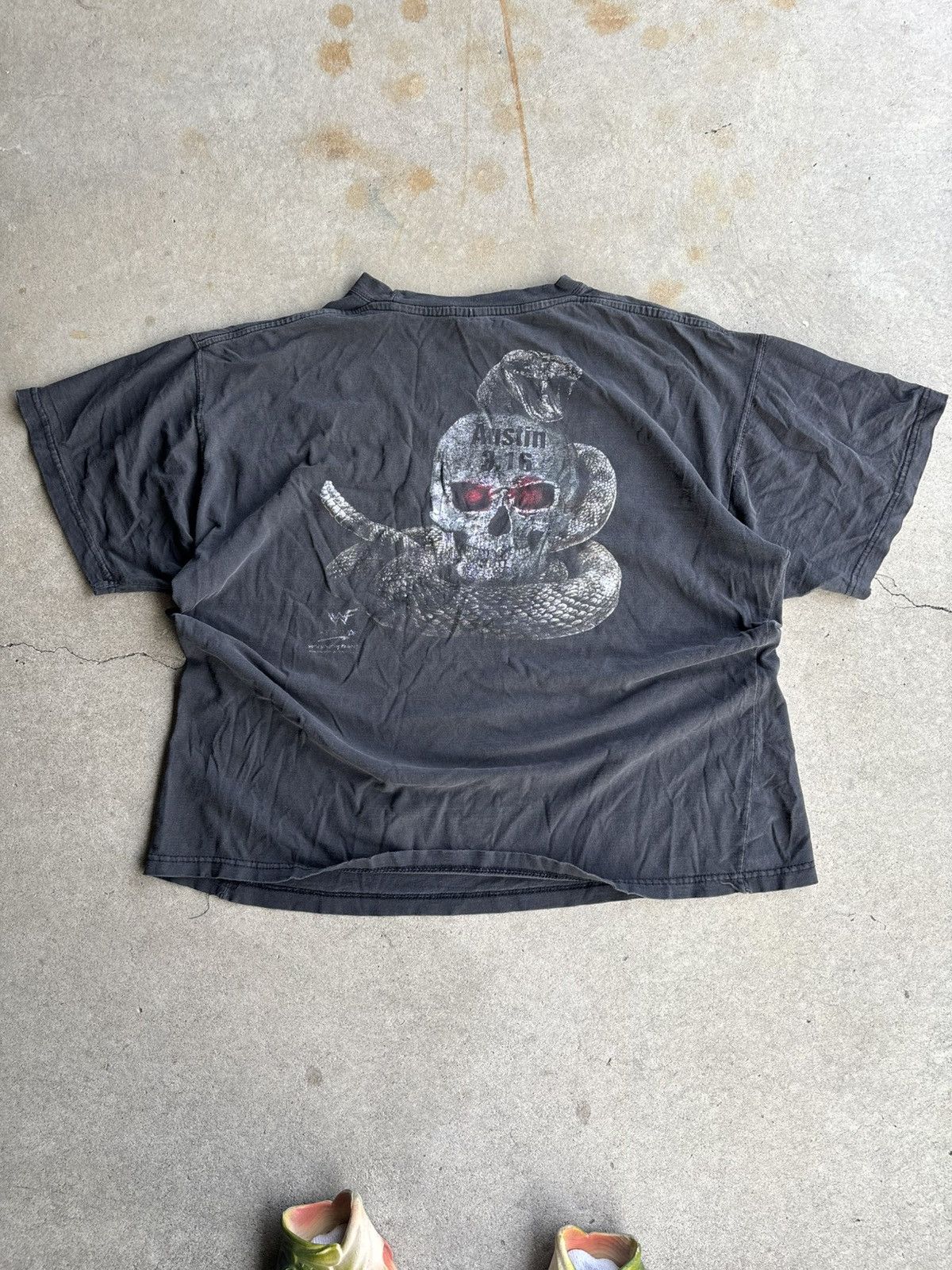 WWE Crazy 90s Stone Cole Austin 3:16 Snakepit Boxy Distressed T Size US XL / EU 56 / 4 - 2 Thumbnail