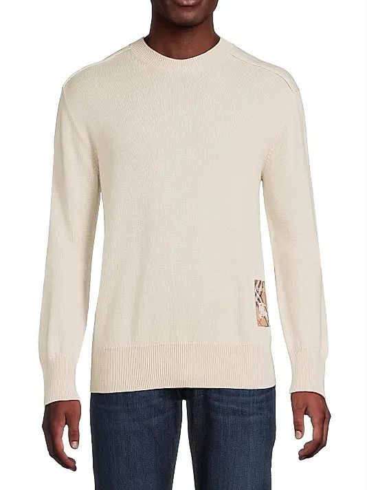 Burberry os11x1225 Dup / Check Label Wool Sweater in Beige Size US XL / EU 56 / 4 - 4 Thumbnail