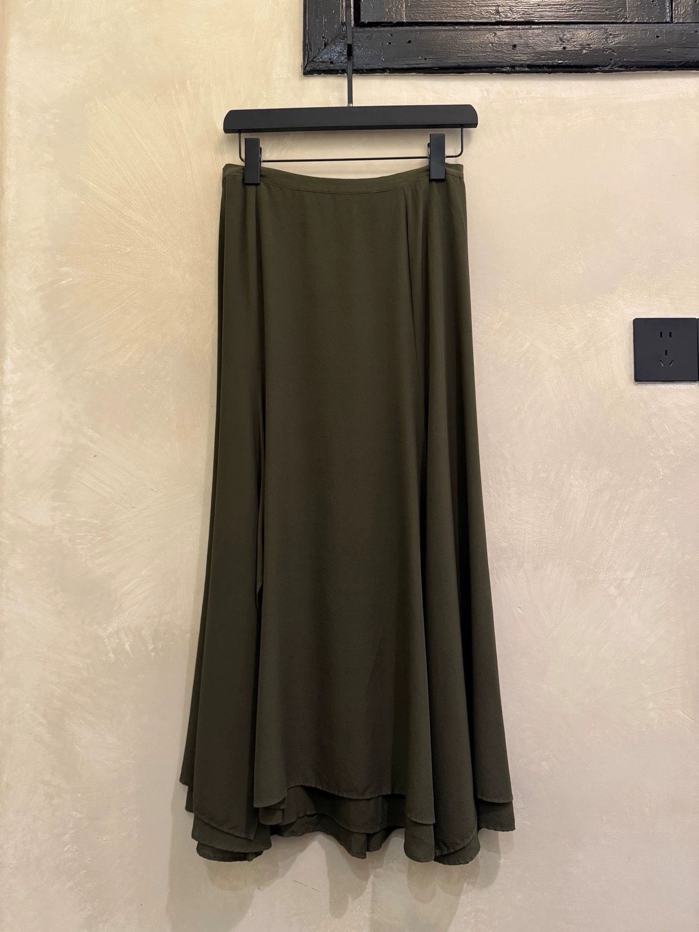 Yohji Yamamoto Yohji Yamamoto Y's women's 100% Silk Layered Green Skirt Size 26" / US 2 / IT 38 - 2 Thumbnail