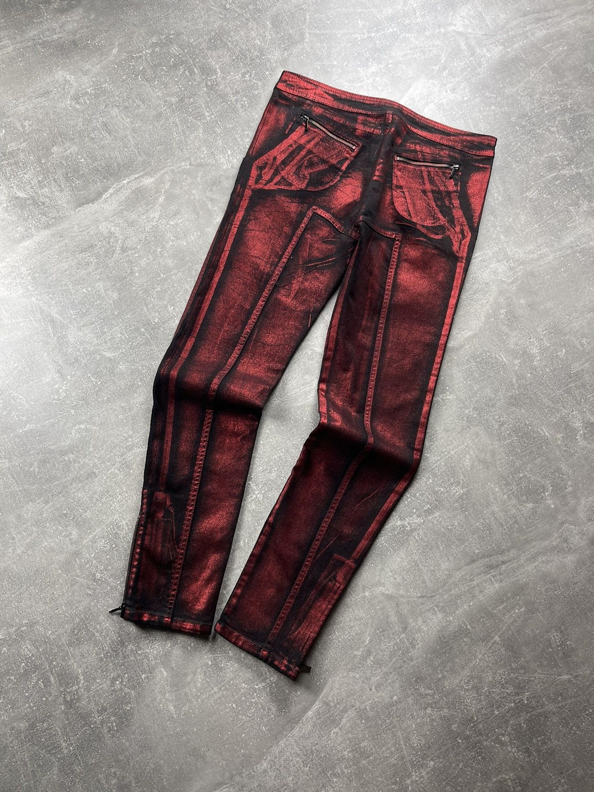 Alexander McQueen Alexander McQueen Archives Graphic Print Biker Skinny Pants Size 28" / US 6 / IT 42 - 1 Thumbnail