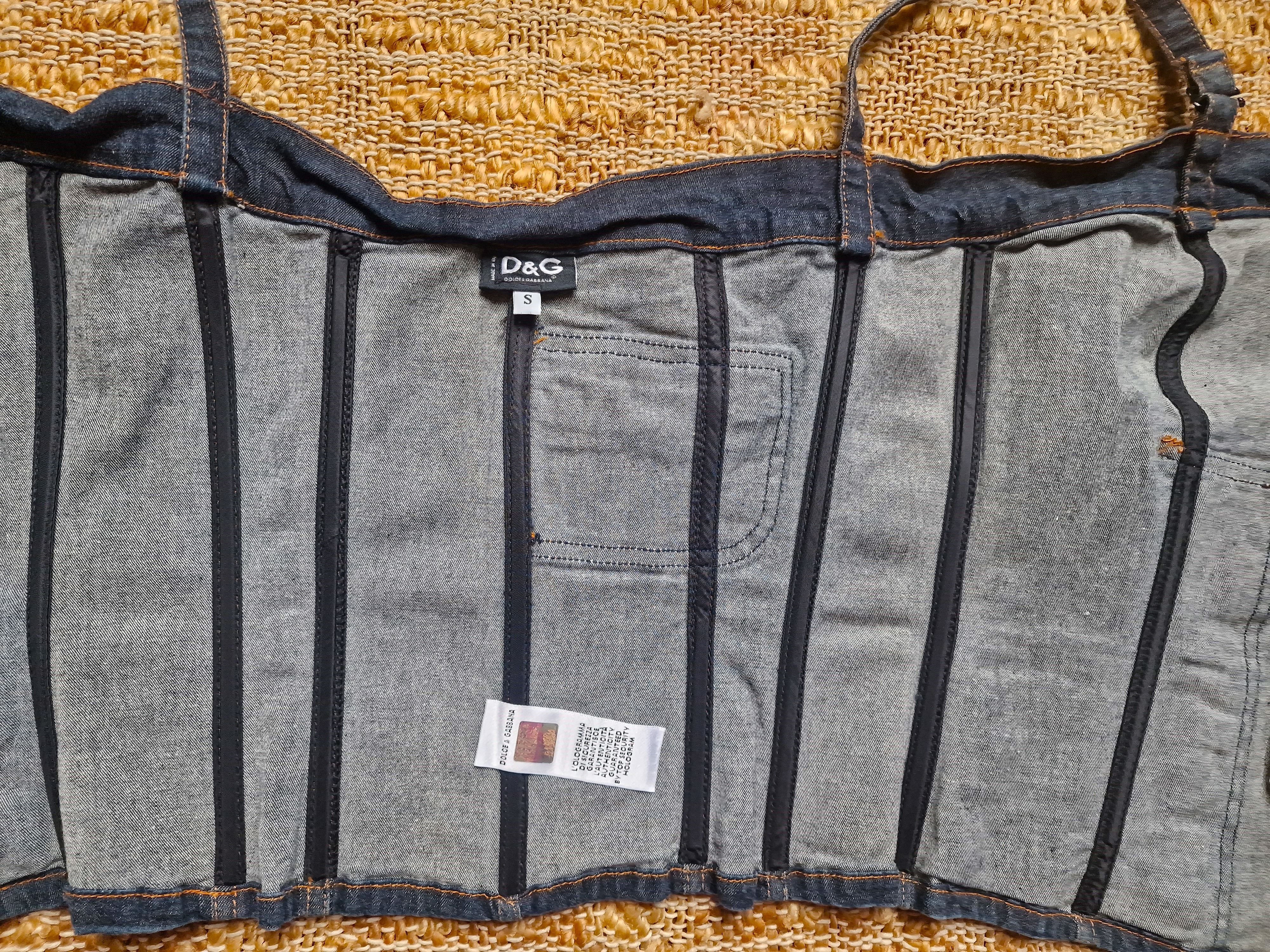Dolce & Gabbana D&G Dolce and Gabbana Denim Bustier Cargo Top Corset Size S / US 4 / IT 40 - 12 Thumbnail