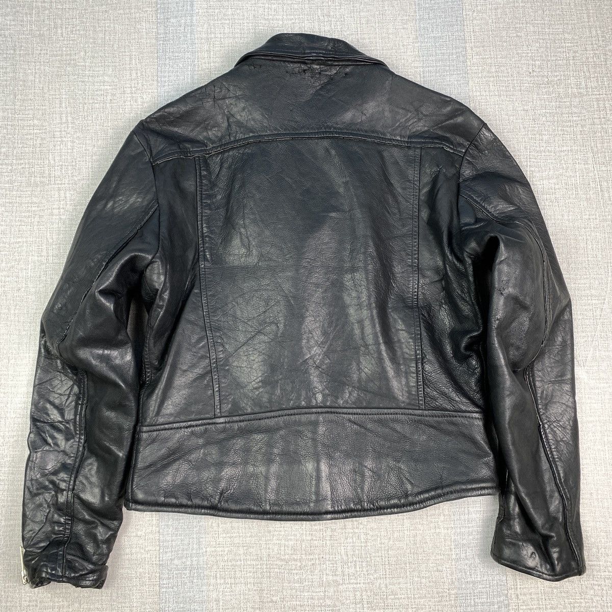 Vintage Vintage 80’s COWHIDE British Style Rider Leather Jacket Size US XXS / EU 40 - 3 Thumbnail