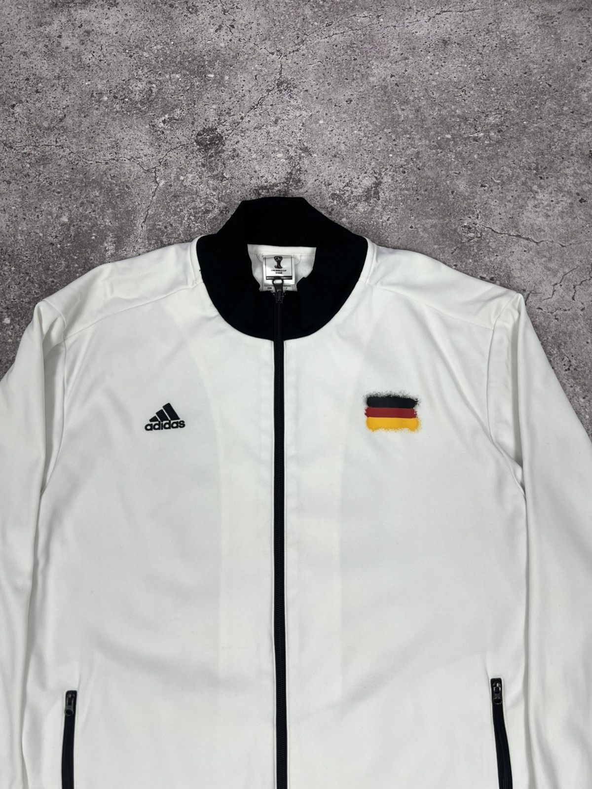 Adidas Adidas Germany FIFA World Cup Track Jacket Size US XL / EU 56 / 4 - 4 Thumbnail