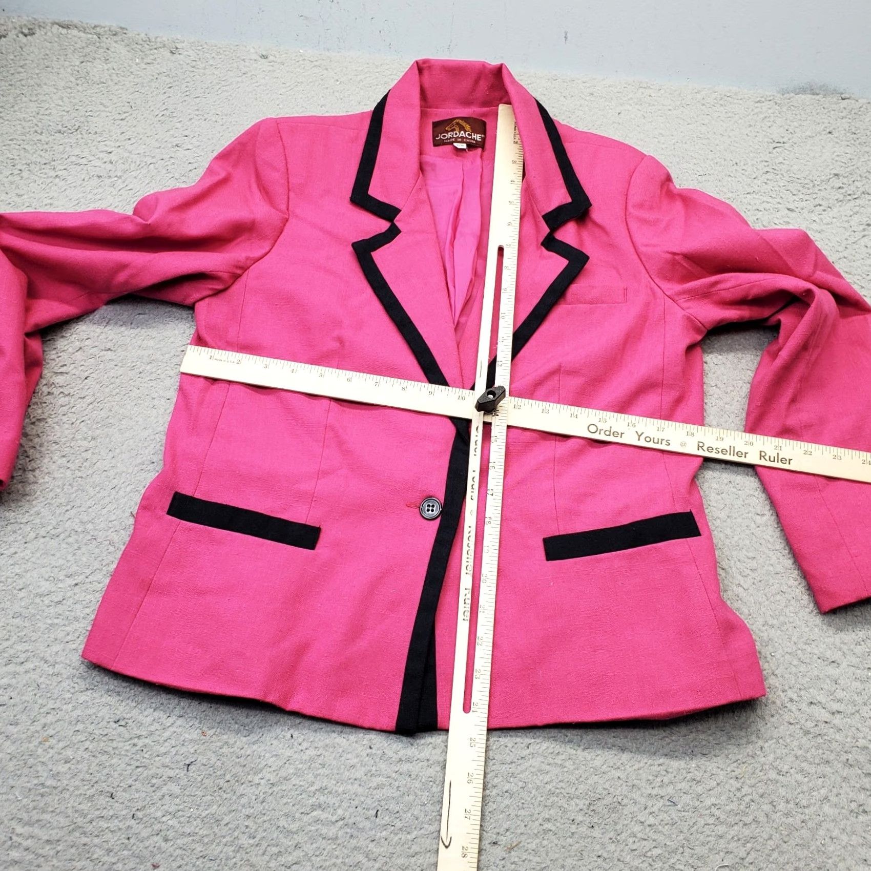 Jordache Jordache Blazer Jacket Womens Size 9 Pink Notch Lapel Single Breasted Formal Shirt/Hoodie Size M / US 6-8 / IT 42-44 - 3 Thumbnail