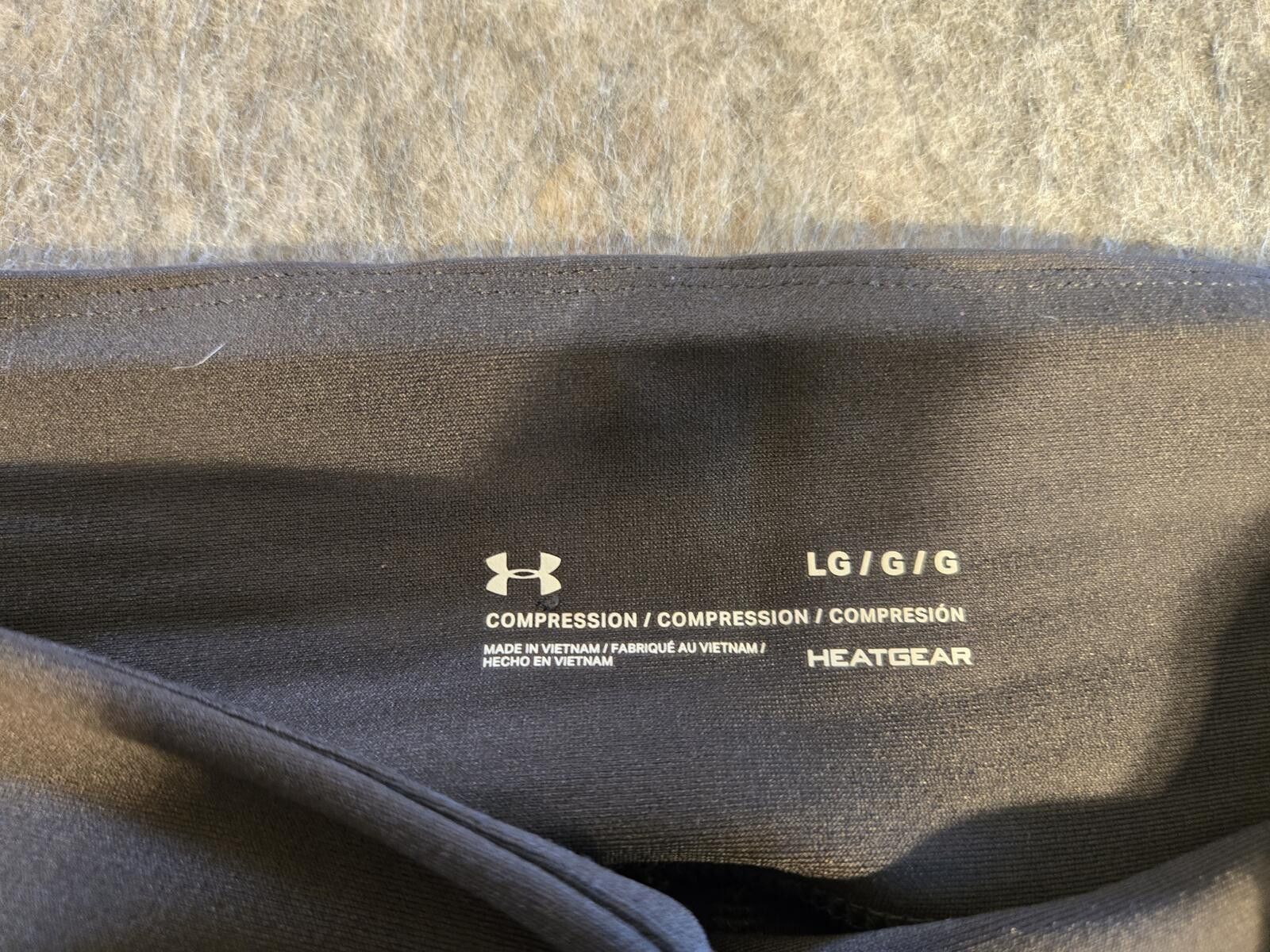 Under Armour UA Project Rock Compression Mesh Leggings Grey Brahma Bull L Size 36" / US 14 / IT 50 - 7 Thumbnail