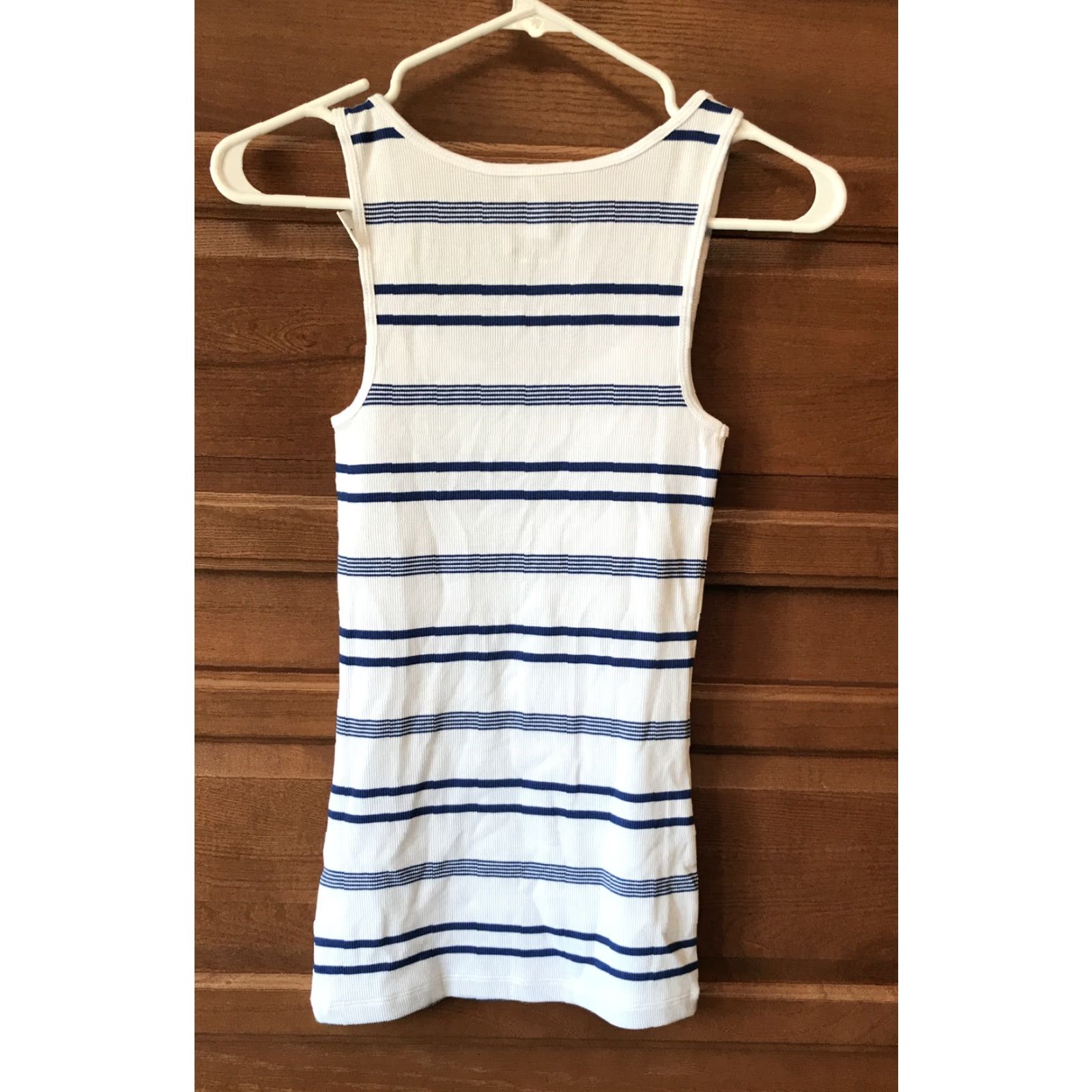 Old Navy VINTAGE? OLD NAVY Women Tank Top S White Blue Stripes NWT 303 Size S / US 4 / IT 40 - 2 Thumbnail