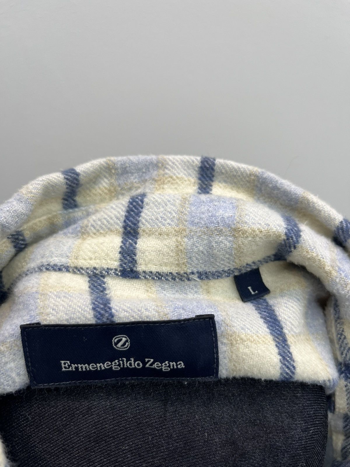 Ermenegildo Zegna Ermenegildo Zegna Check Flannel Heavy Cotton Shirt Overshirt Size US L / EU 52-54 / 3 - 4 Thumbnail
