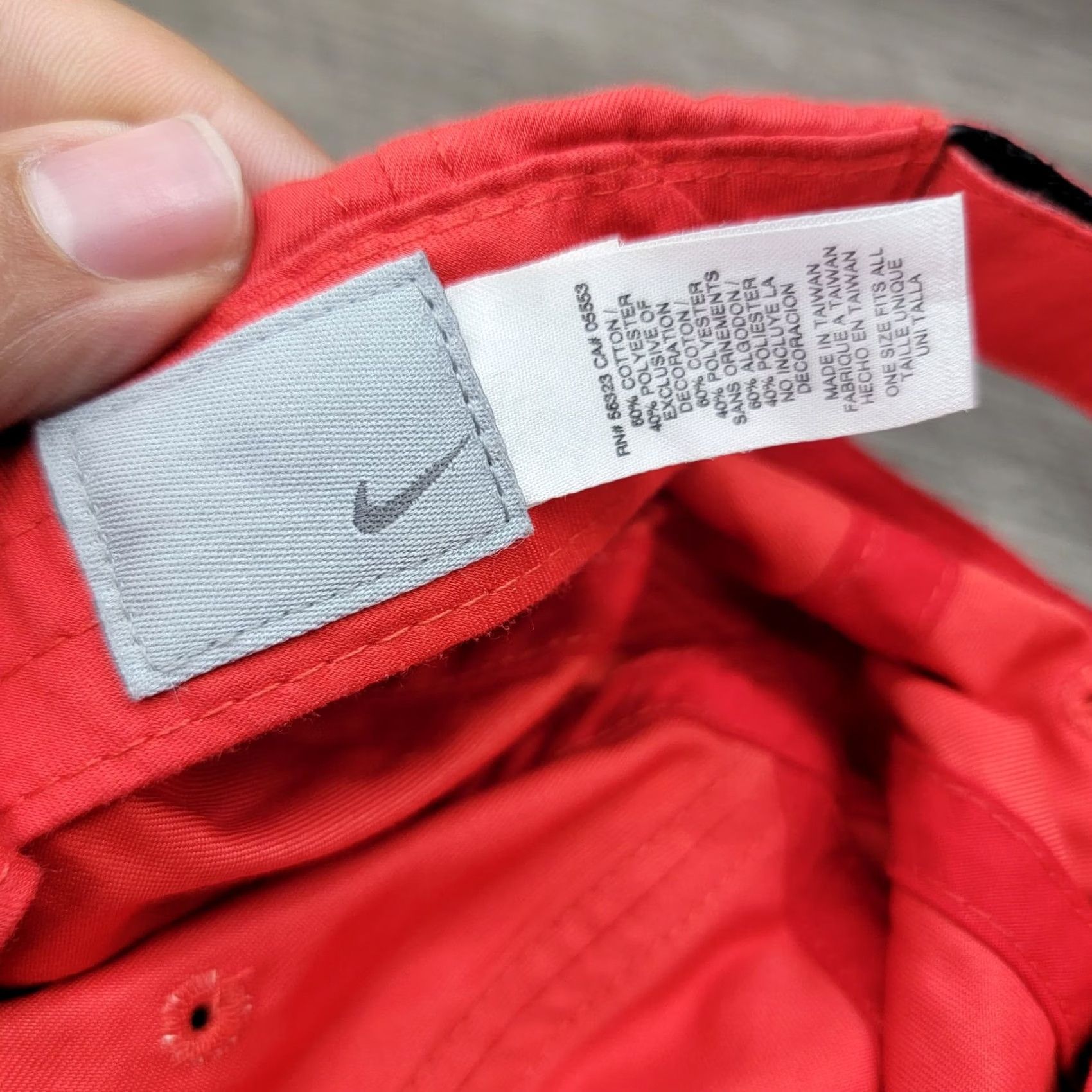 Nike Nike Hat Cap Strap Back One Size Red Embroidered Swoosh Athletic Mens Sports Size ONE SIZE - 7 Thumbnail