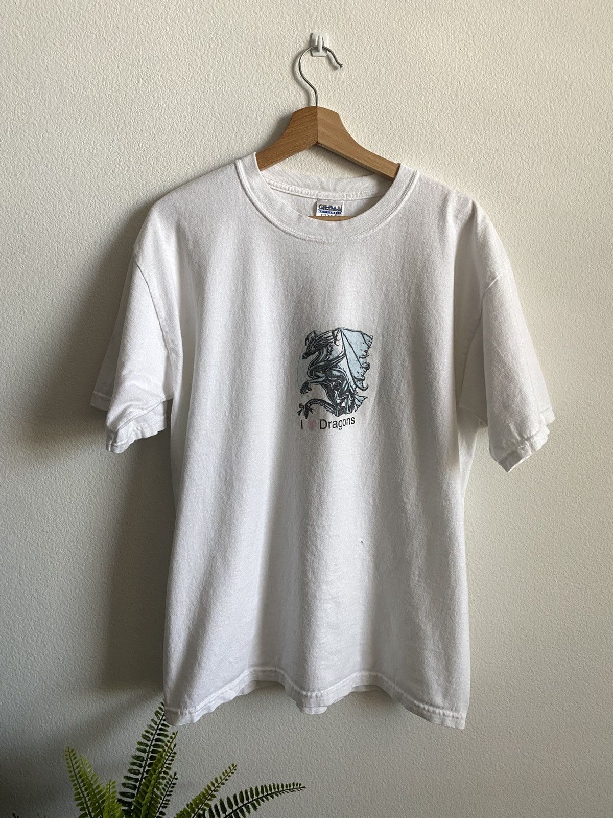Vintage Y2K 00s I Love Dragons Tee Size US XL / EU 56 / 4 - 1 Thumbnail