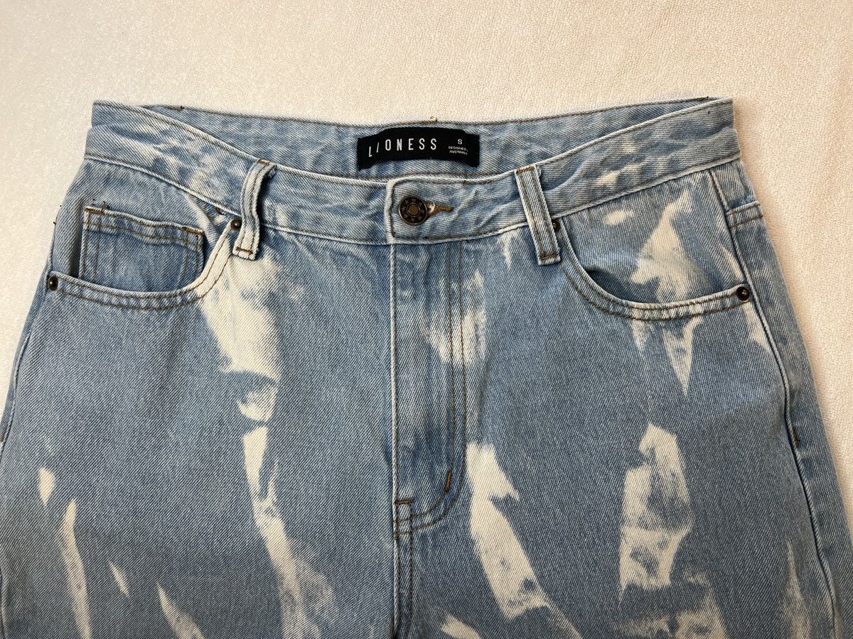 Lioness Australia Blue Bleach Stripe Jeans Size 28" / US 6 / IT 42 - 2 Thumbnail