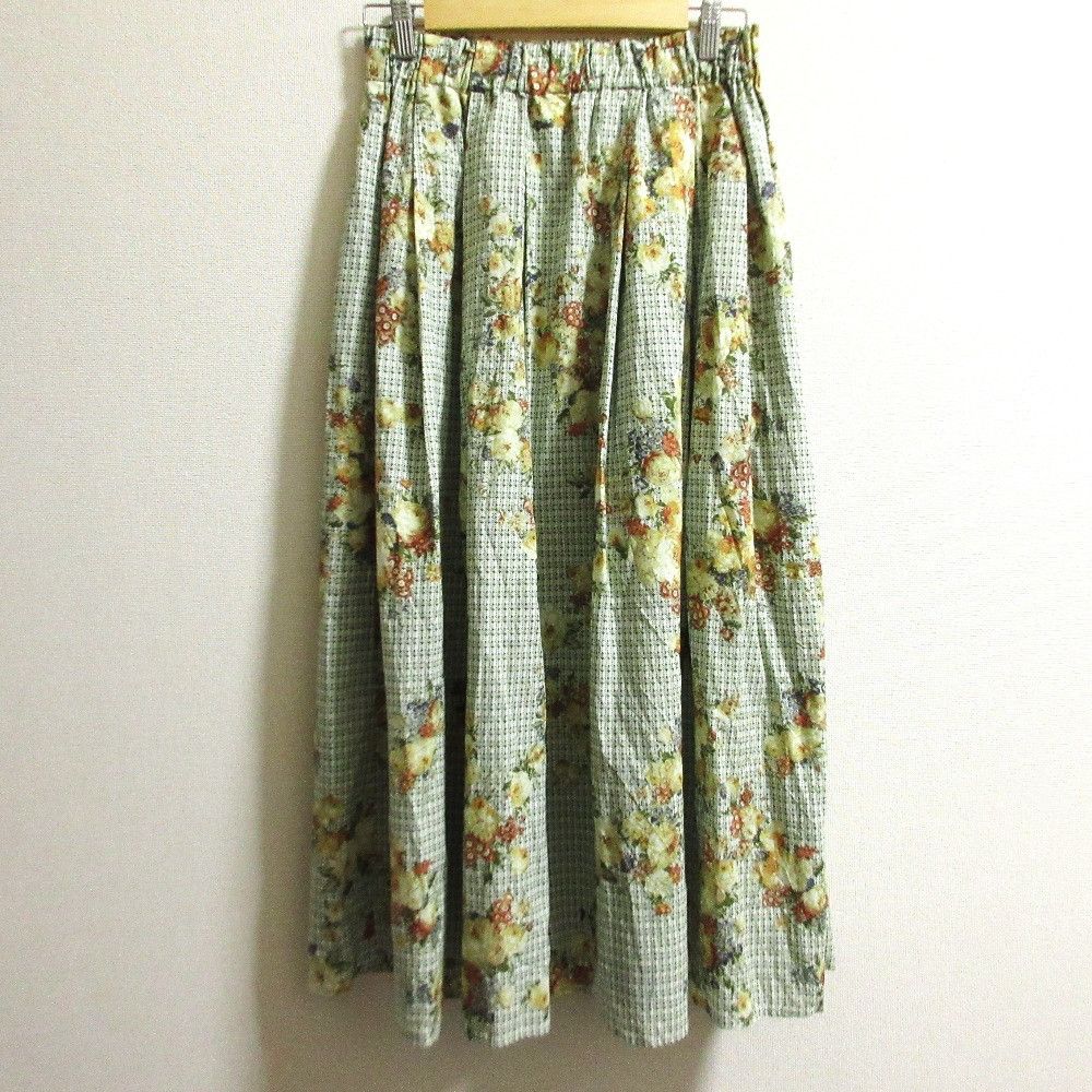 Other Other Ingeborg Check Flower Print Skirt Others Skirts DUTY FREE for USA Size ONE SIZE - 1 Thumbnail