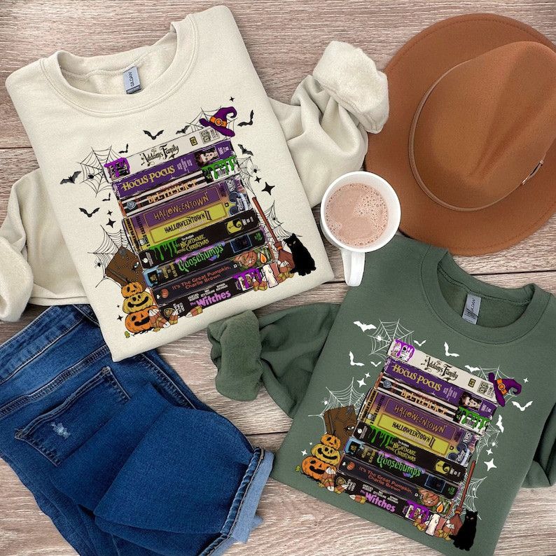 Designer Vintage Halloween VHS Movies Sweatshirt Size M / US 6-8 / IT 42-44 - 2 Thumbnail