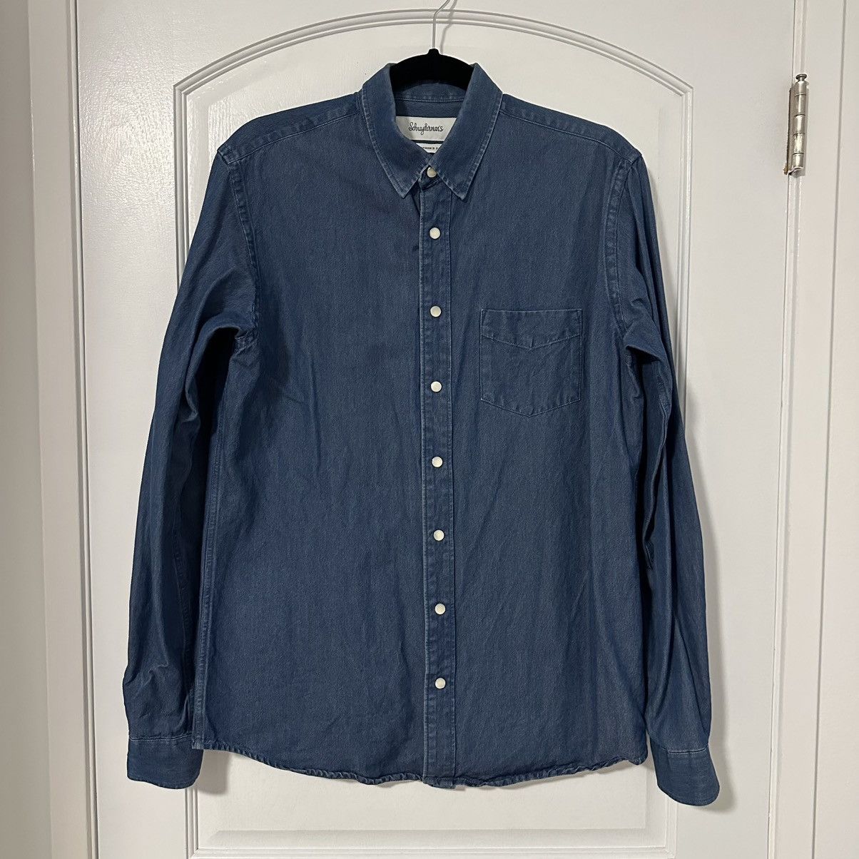 Schnaydermans Schnayderman's Denim Pocket Buttondown Shirt Size US M / EU 48-50 / 2 - 1 Thumbnail
