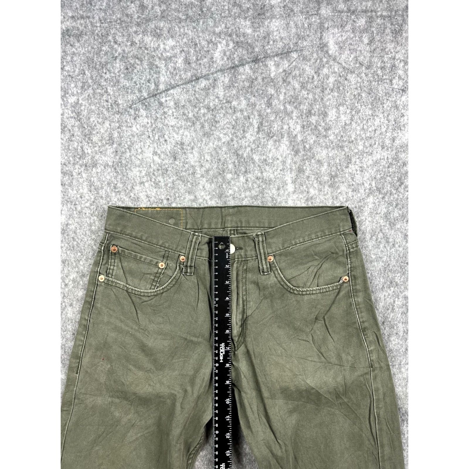 Levi's VINTAGE Levi's 511 Jeans Slim Fit Green Olive 32x32 Denim Cotton Zip 5-Pocket Mens Straight Day 90s Logo USA Hardwear Velcro Size US 32 / EU 48 - 4 Thumbnail