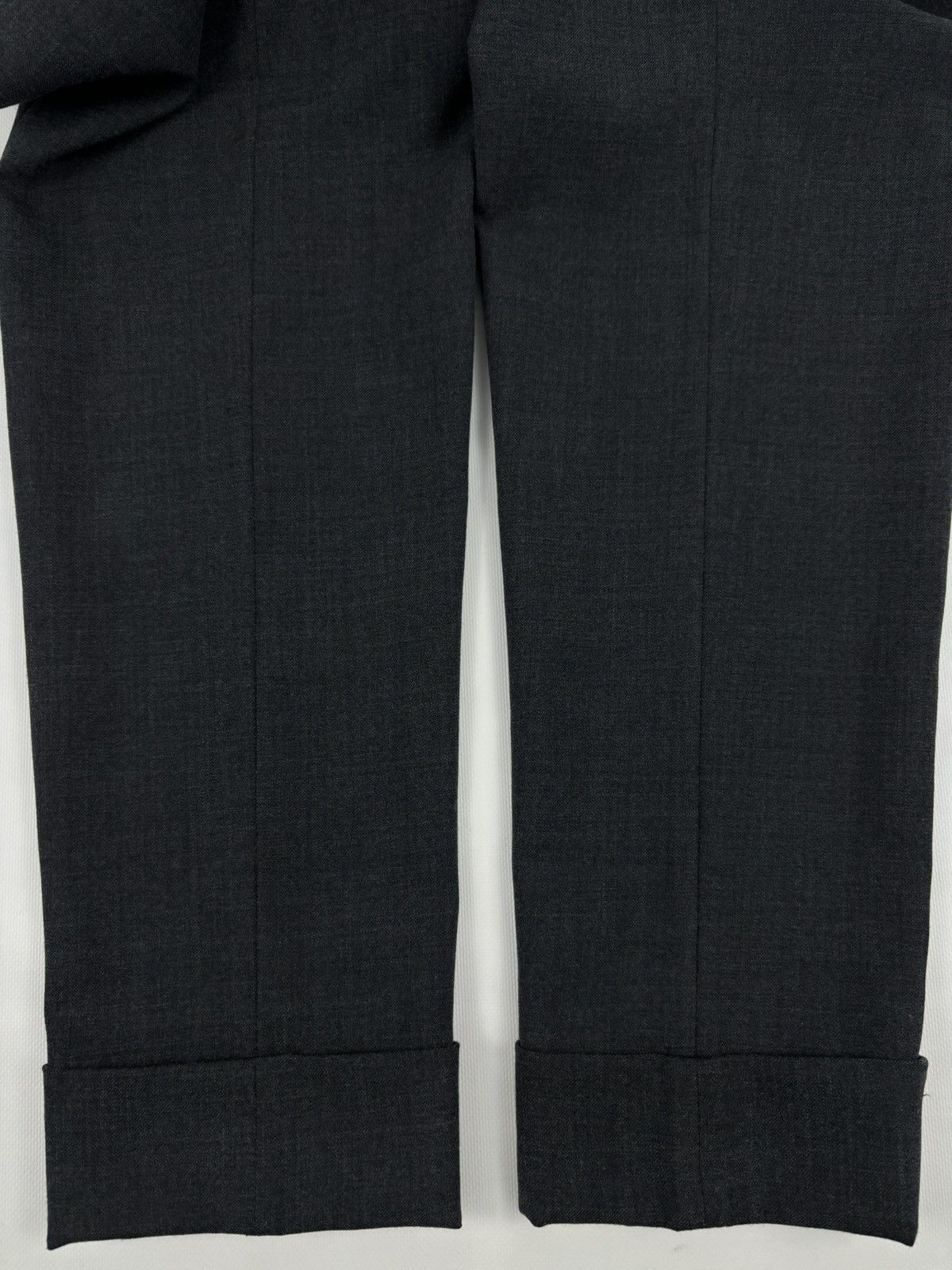Balenciaga × Marni Unisex Commessa Wool Italy Classic Grey Pants Pocket Tapered Trousers 44 Size 30" / US 8 / IT 44 - 11 Thumbnail