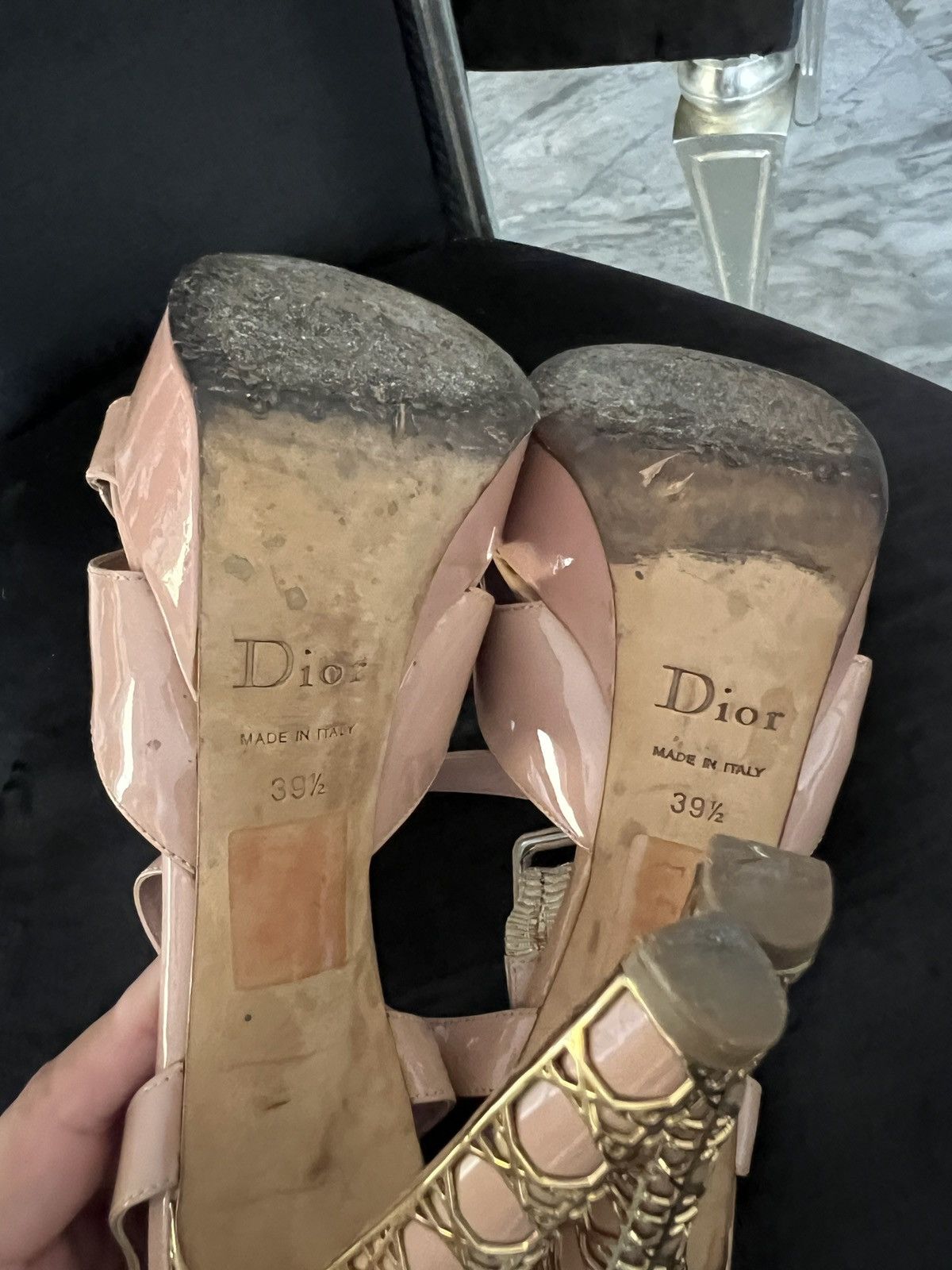 Dior Dior Nude Patent Leather Platform Heels Size US 8.5 / IT 38.5 - 18 Thumbnail