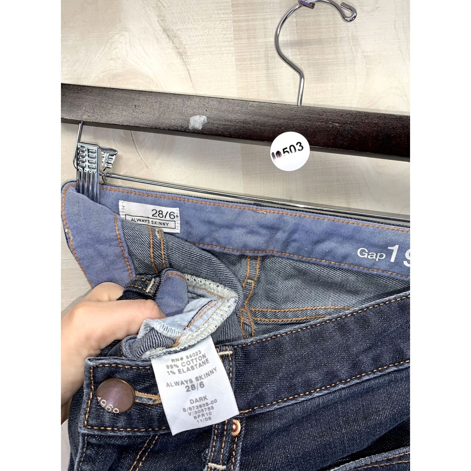 Gap Gap Dark Wash Ankle Skinny Denim Women’s Jeans 28/6-10503 Slim Cotton Blend Stretch Blue Sizes 6 Regular Women Mids 28In Inseam See Photo Size 28" / US 6 / IT 42 - 6 Thumbnail