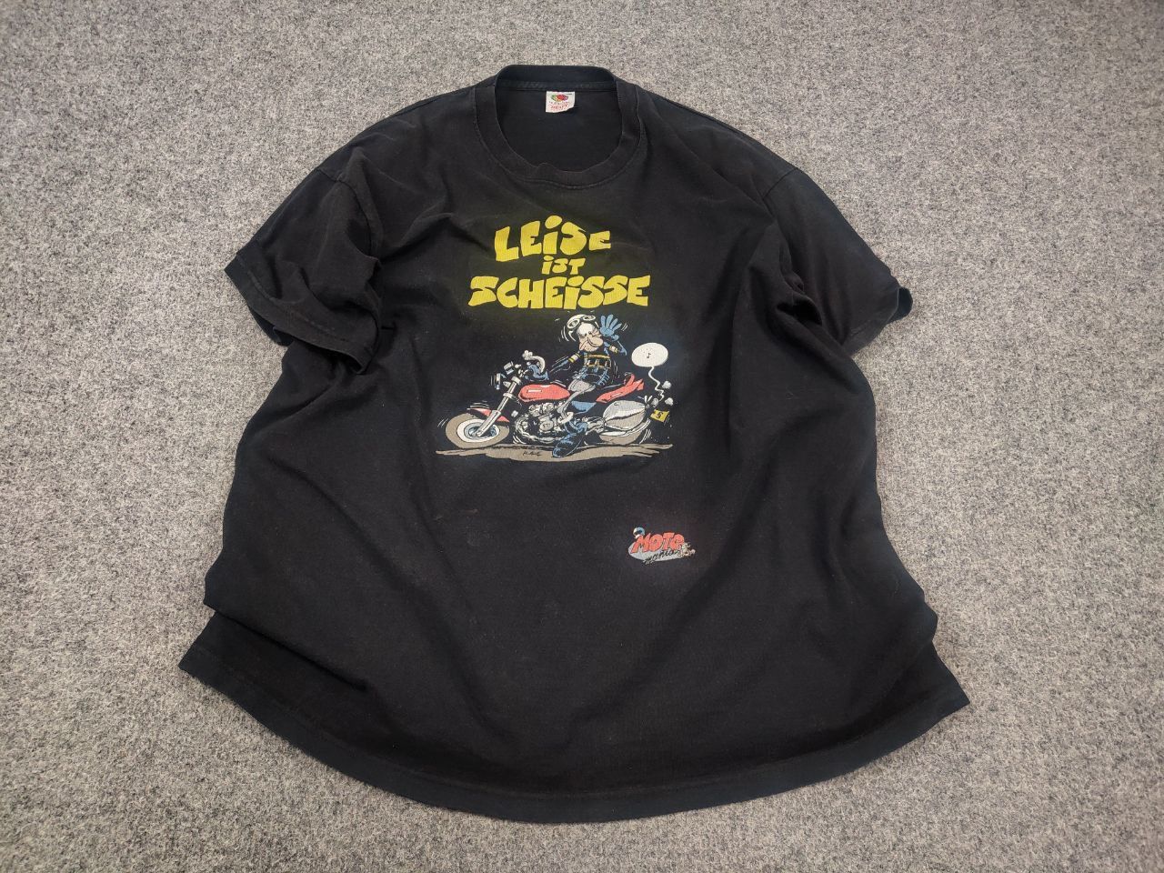 Vintage Vintage 90's Moto Mania Leise ist scheisse Graphic T Shirt Size US L / EU 52-54 / 3 - 2 Thumbnail