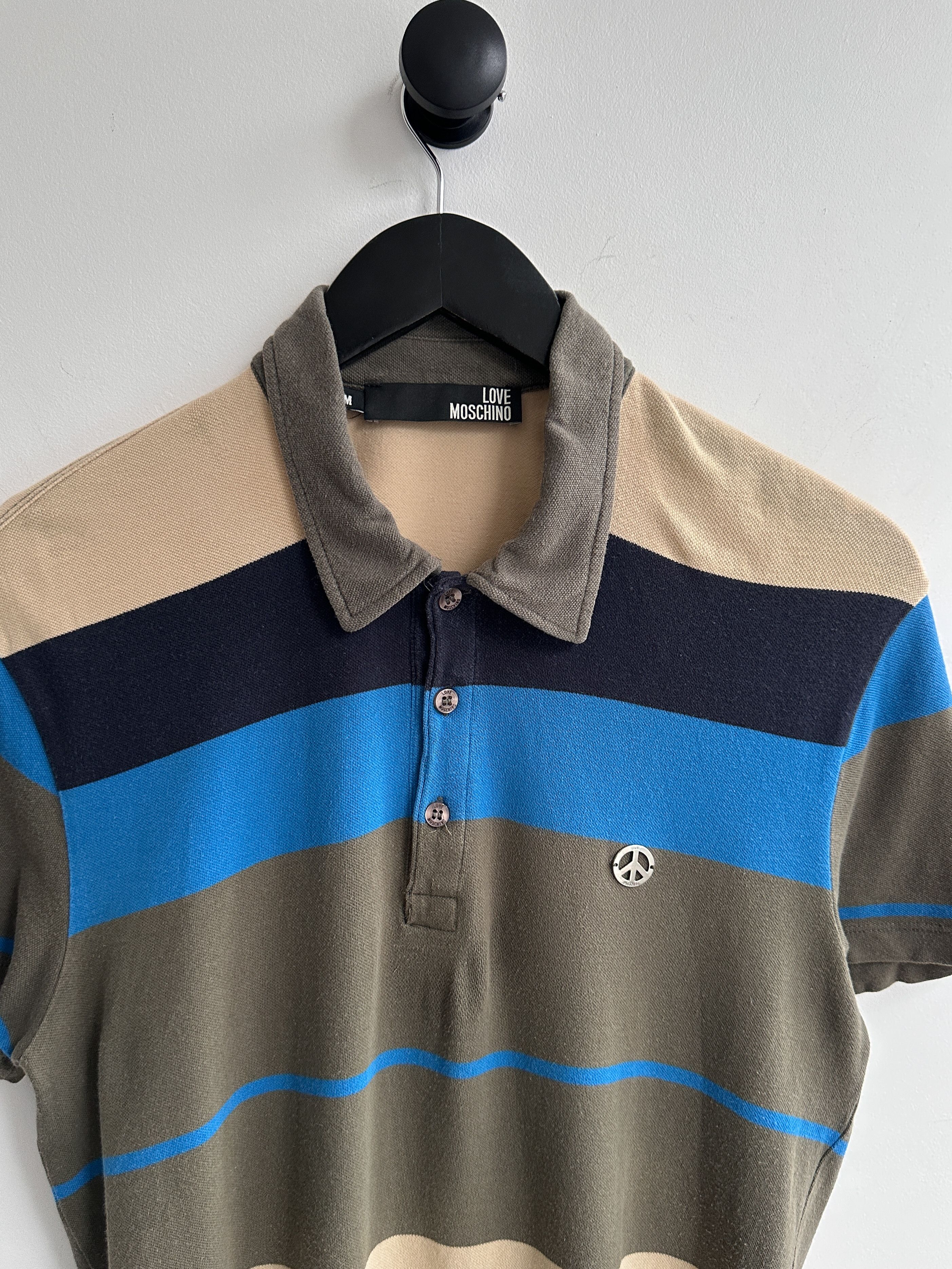 Moschino Love Moschino Striped Polo Shirt Size US M / EU 48-50 / 2 - 2 Thumbnail