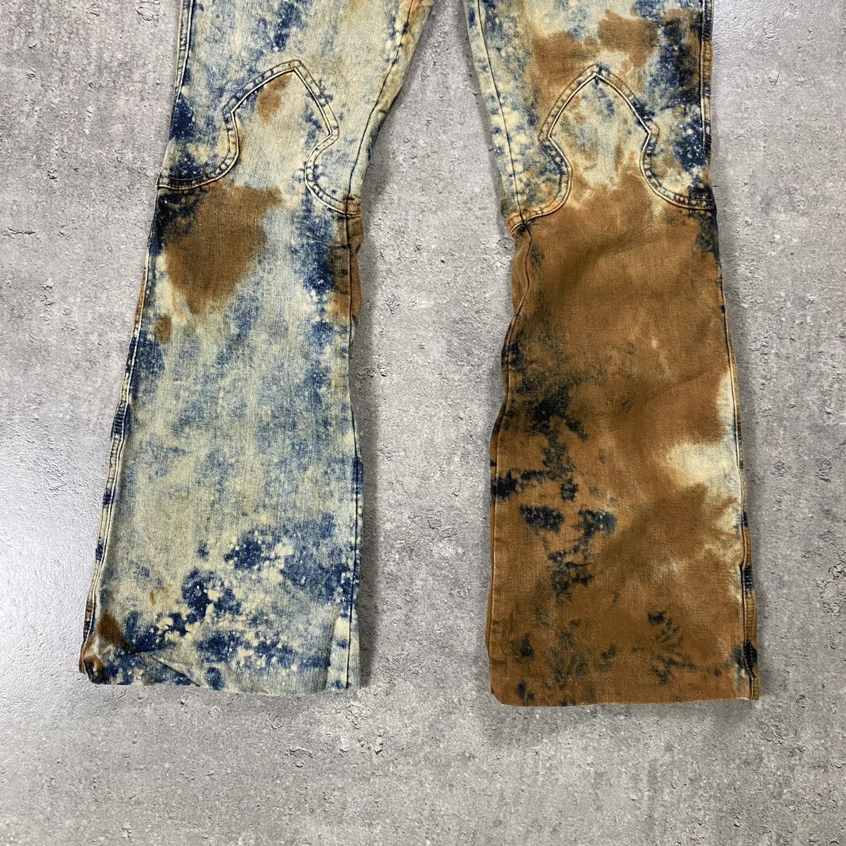 Japanese Brand × Vintage G Brand Flared Low Rise Jeans Tie Dye Pants Size 28" / US 6 / IT 42 - 4 Thumbnail