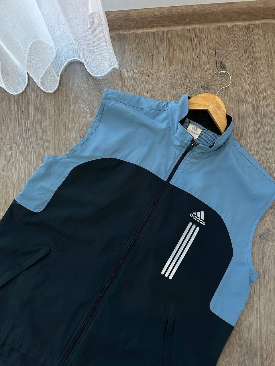 Adidas × Vintage Vintage Adidas Blue Nylon Sportswear West Size US L / EU 52-54 / 3 - 8 Thumbnail