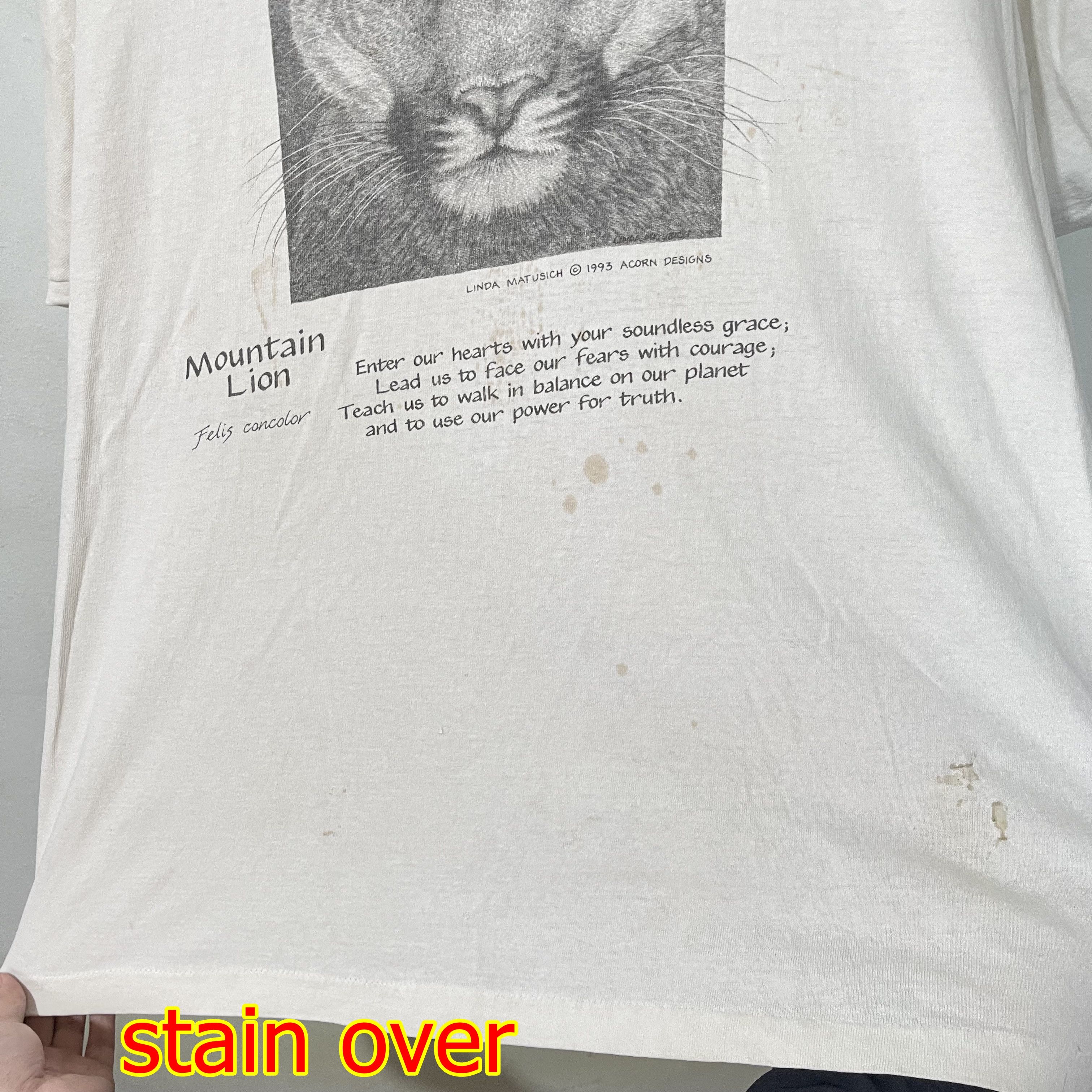 Vintage Vintage 90s Mountain Lion Wildlife T-Shirt Size US XL / EU 56 / 4 - 10 Thumbnail