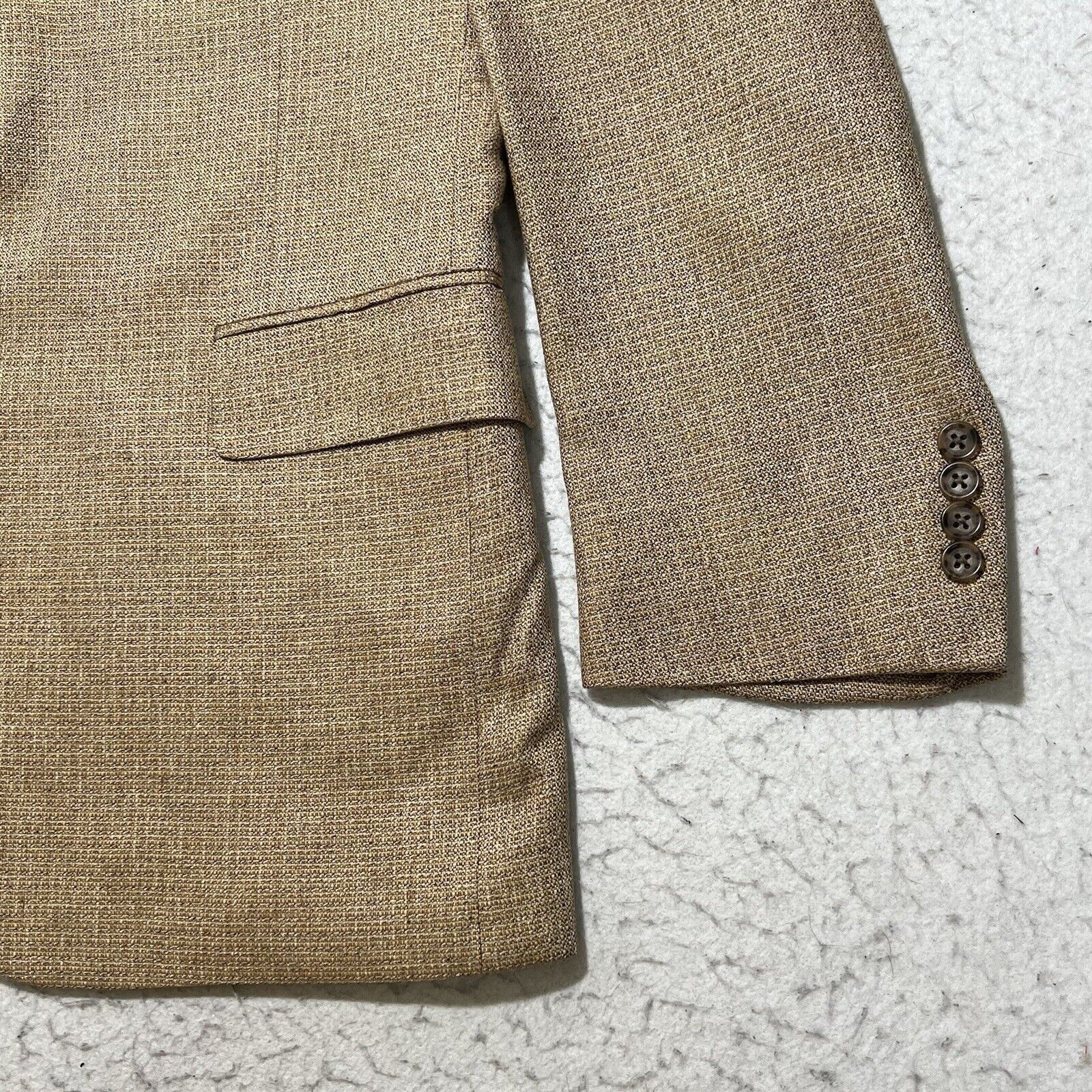 Jos. A. Bank Jos. A. Bank Silk Suit Jacket Light Tan Brown Sport Coat Size 44R - 4 Thumbnail