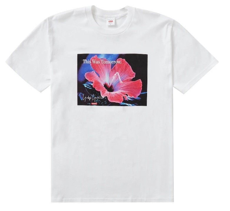 image of Supreme x Yohji Yamamoto This Was Tomorrow Tee in White, Men's (Size XL)